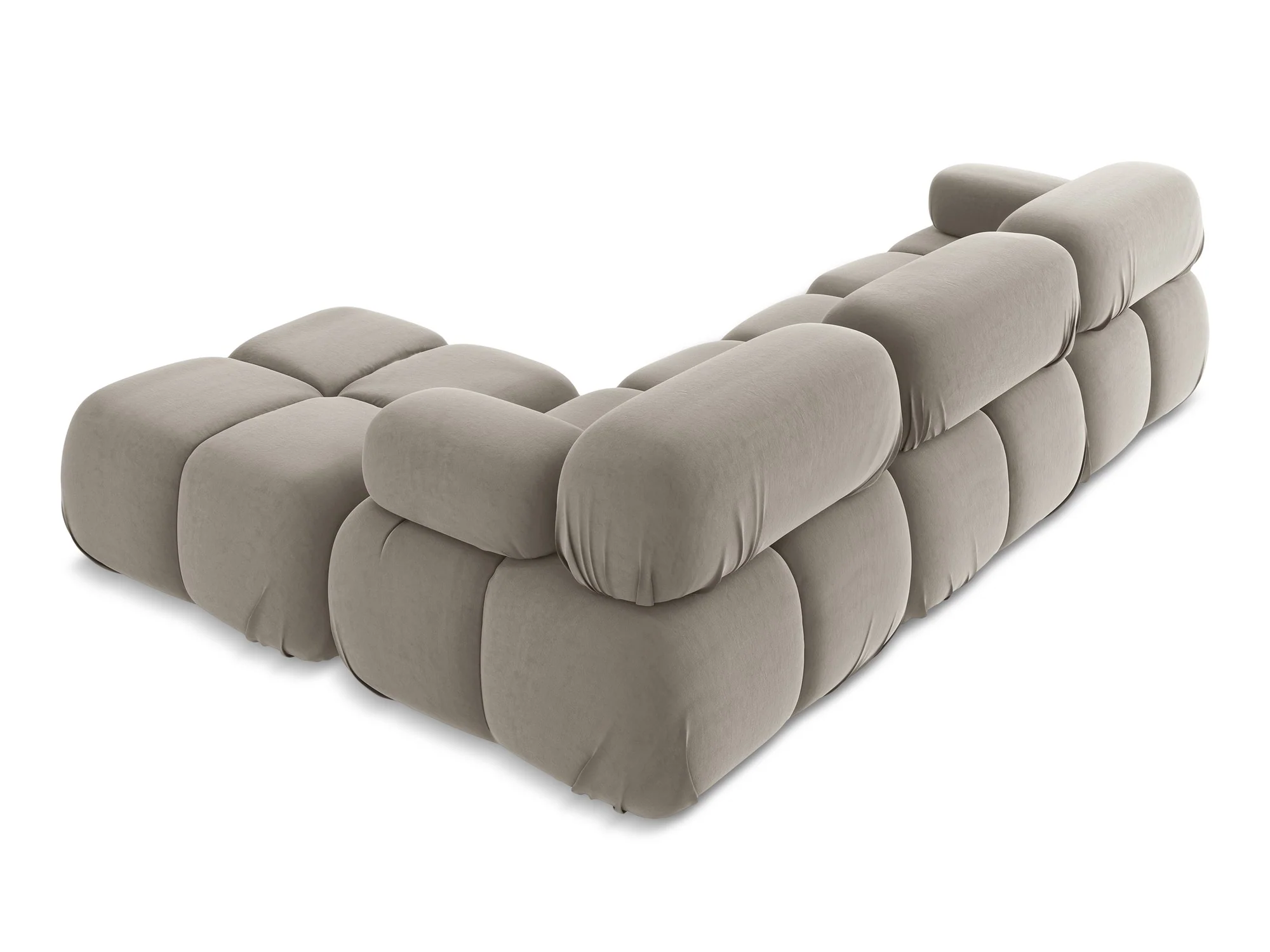 Narożnik modułowy aksamitny uniwersalny LOKUA taupe - Image 7