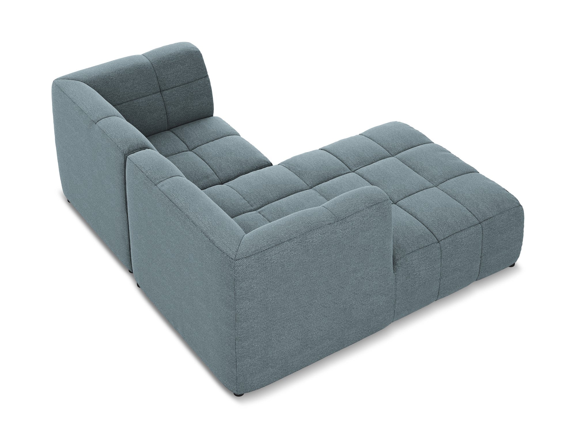 Narożnik modułowy lewostronny 2-osobowy ALOHA dżinsowy niebieski boucle - Image 6