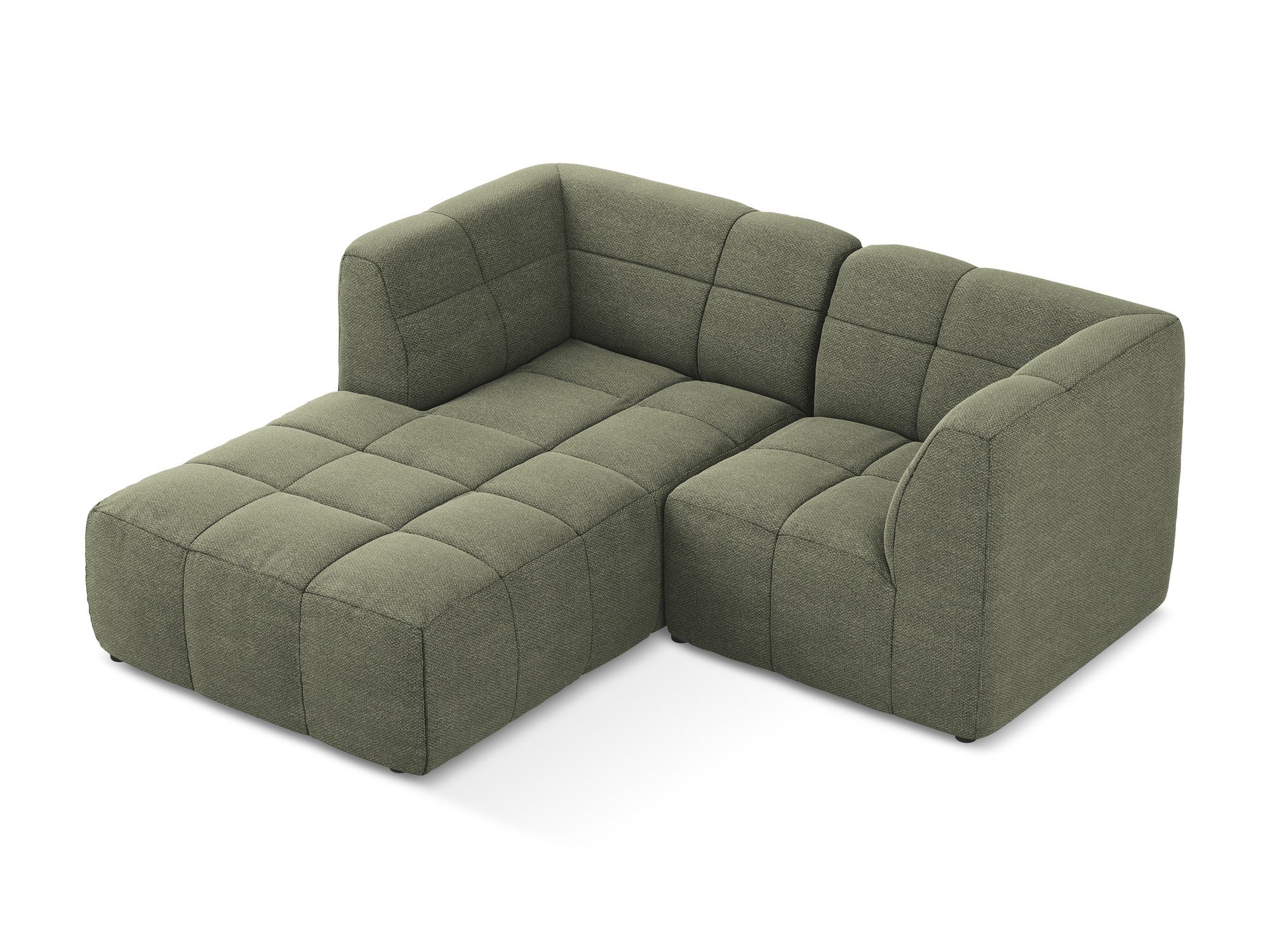 Narożnik modułowy lewostronny 2-osobowy ALOHA oliwkowy boucle - Image 5