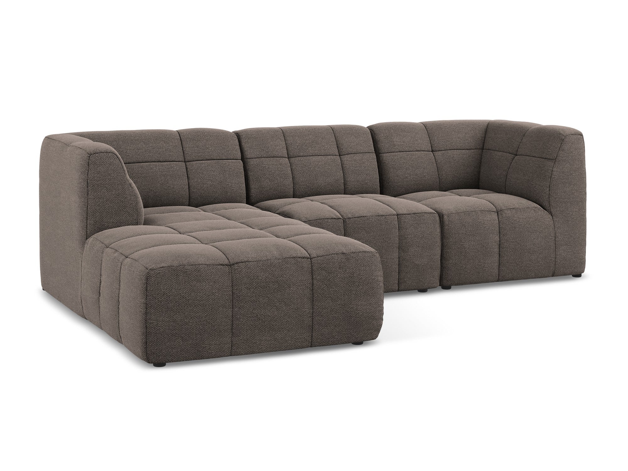Narożnik modułowy lewostronny 3-osobowy ALOHA czekoladowy boucle - Image 4