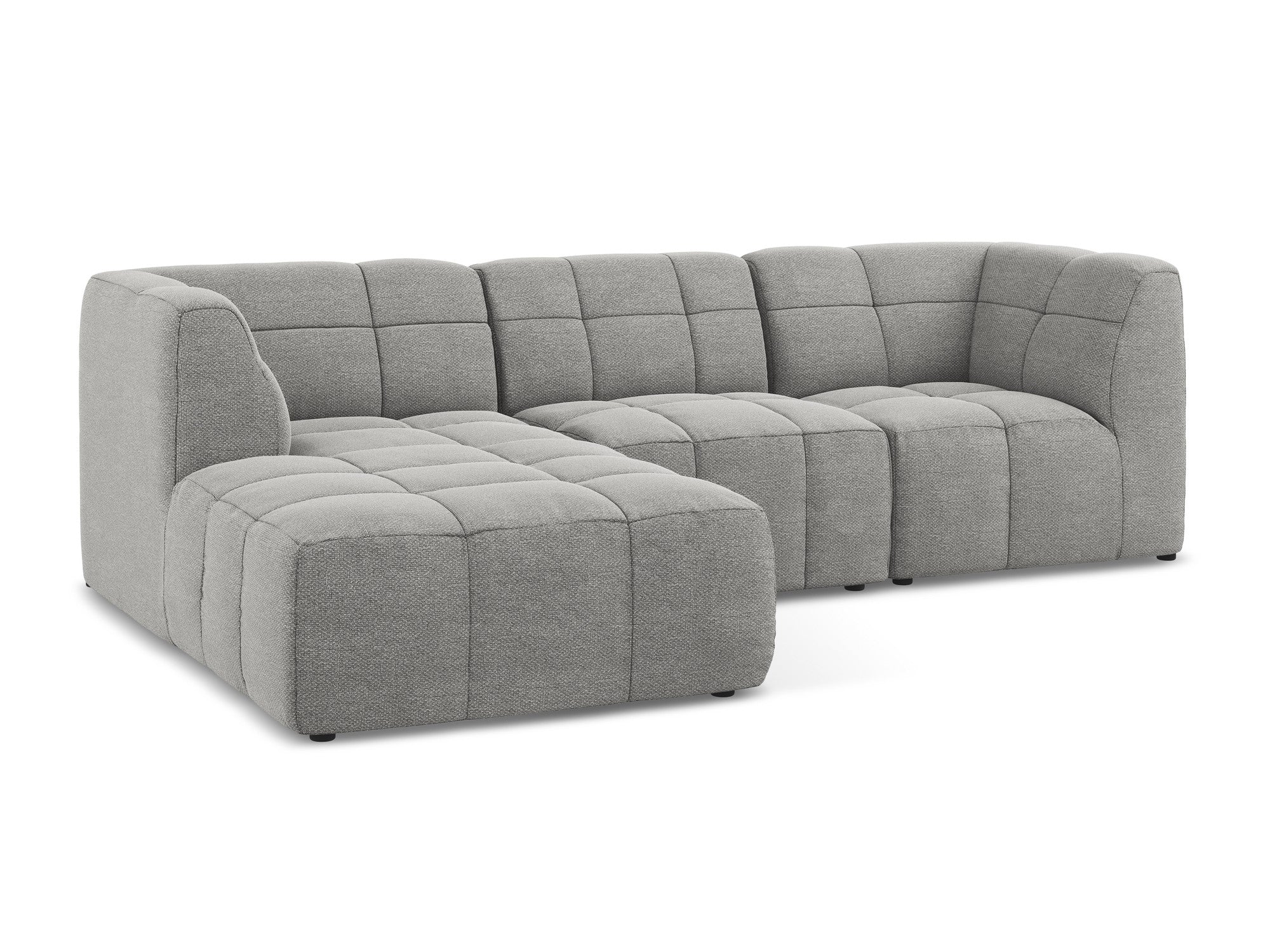 Narożnik modułowy lewostronny 3-osobowy ALOHA jasnoszary boucle - Image 4