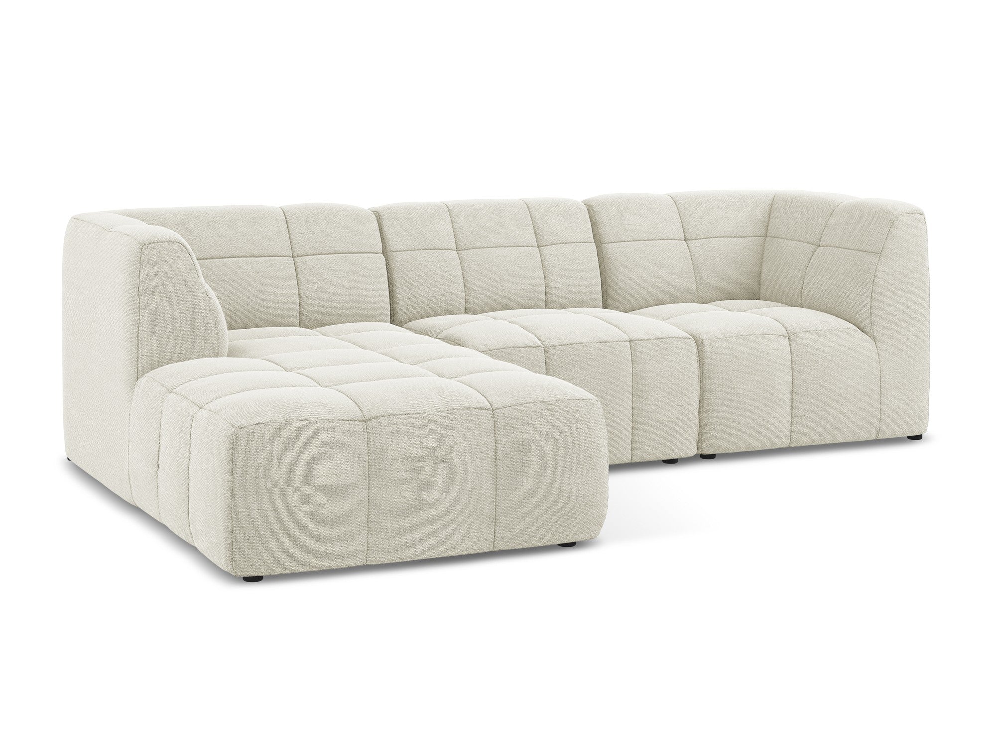 Narożnik modułowy lewostronny 3-osobowy ALOHA piaskowy boucle - Image 4