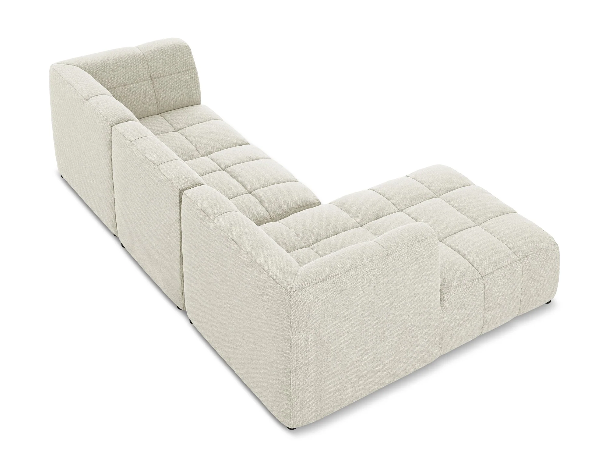 Narożnik modułowy lewostronny 3-osobowy ALOHA piaskowy boucle - Image 6