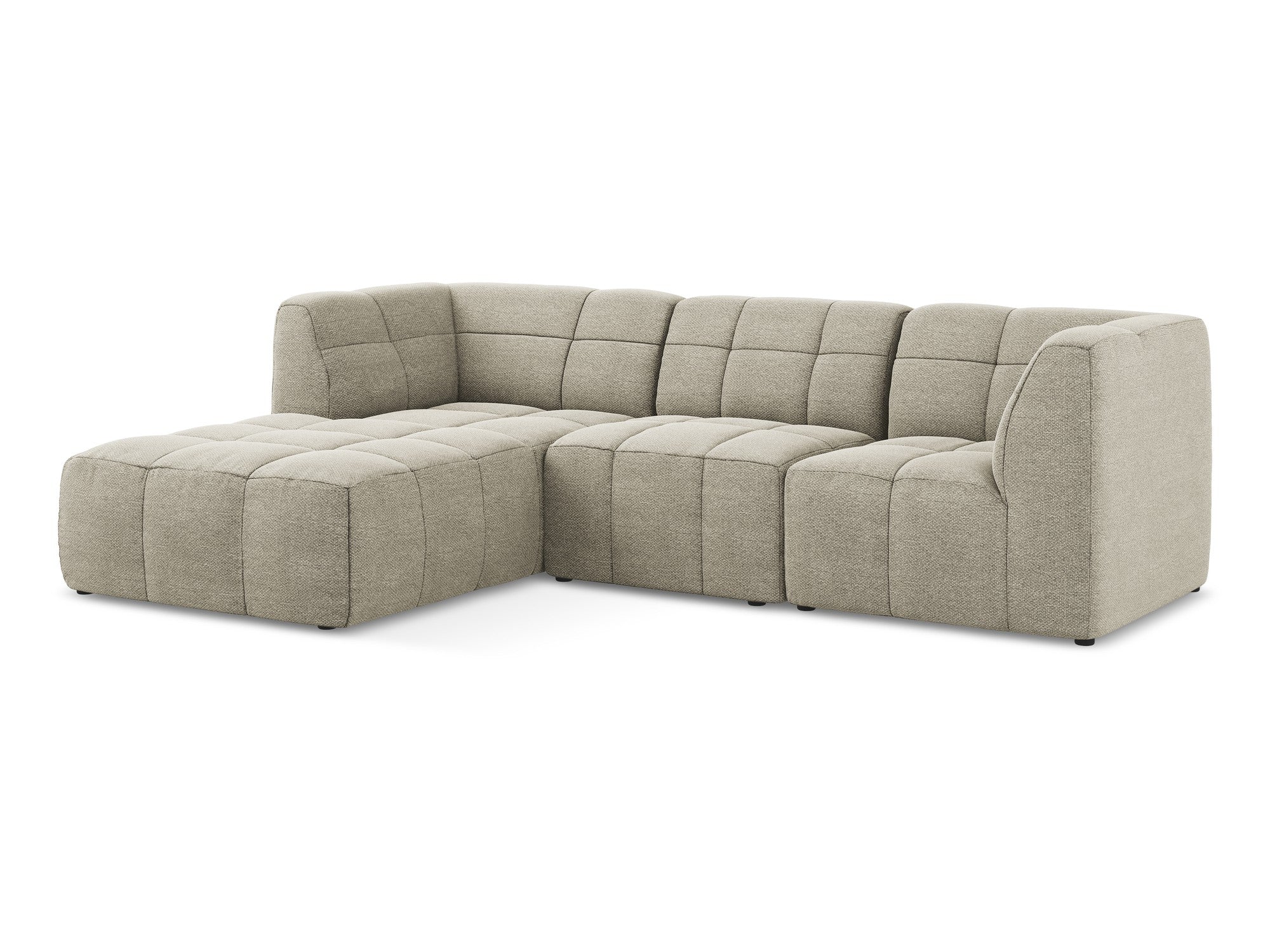 Narożnik modułowy lewostronny 3-osobowy ALOHA taupe boucle