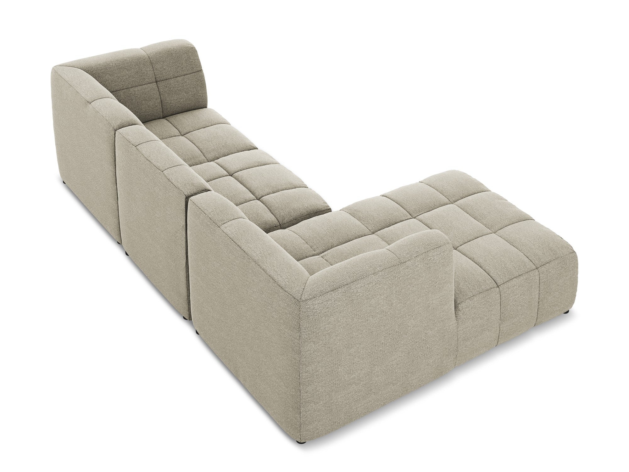 Narożnik modułowy lewostronny 3-osobowy ALOHA taupe boucle - Image 6