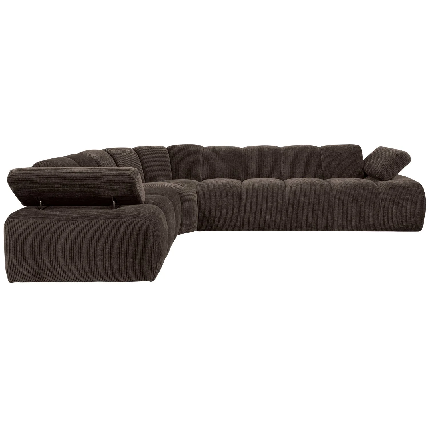 Narożnik modułowy lewostronny 6-osobowy MOJO ciemnobrązowy sztruks - Image 6