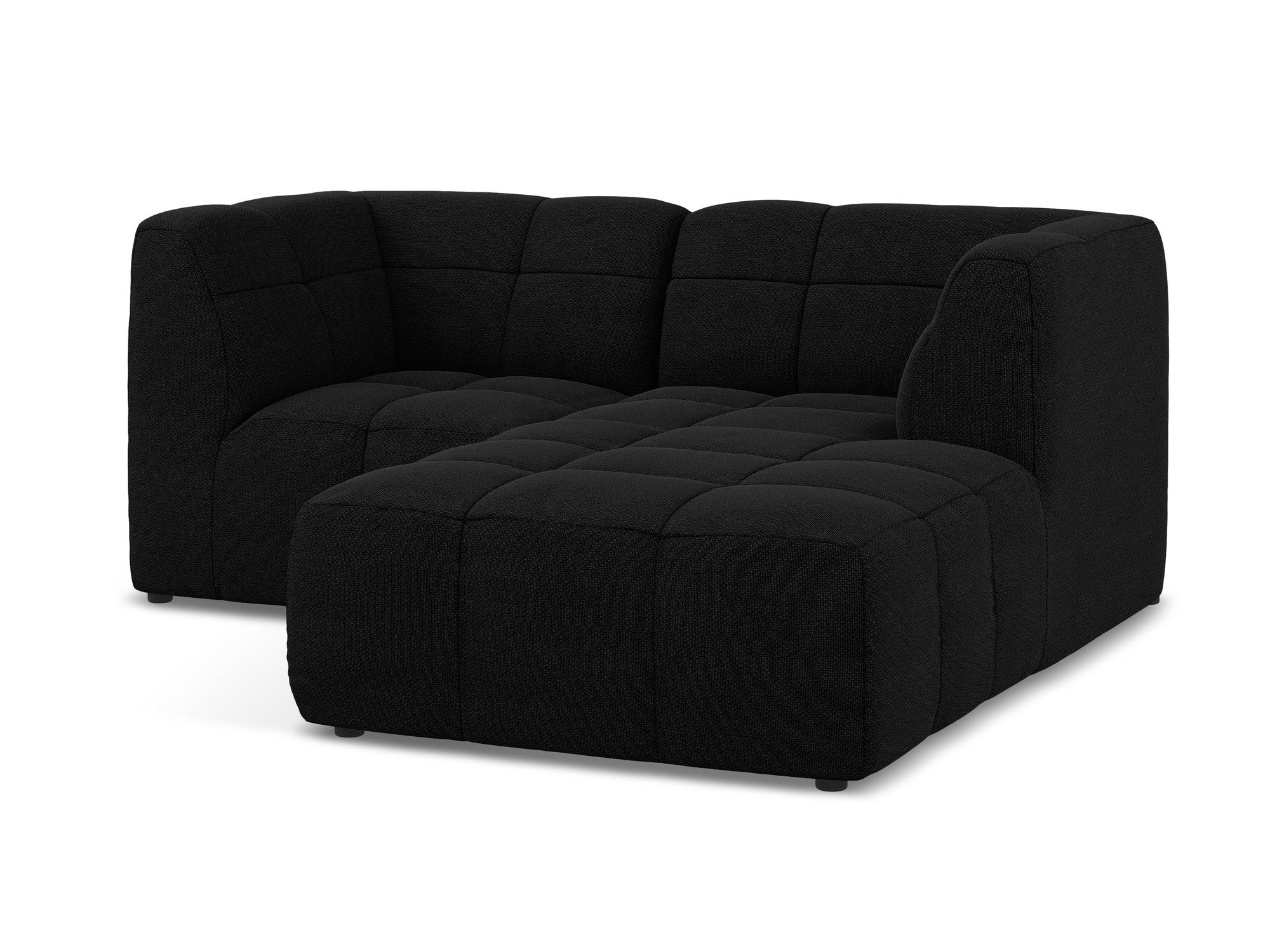 Narożnik modułowy prawostronny 2-osobowy ALOHA czarny boucle - Image 4
