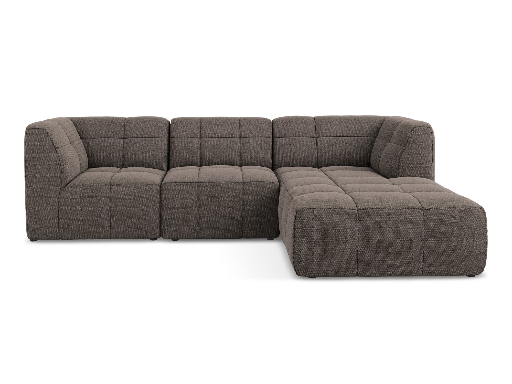 Narożnik modułowy prawostronny 3-osobowy ALOHA czekoladowy boucle - Image 3