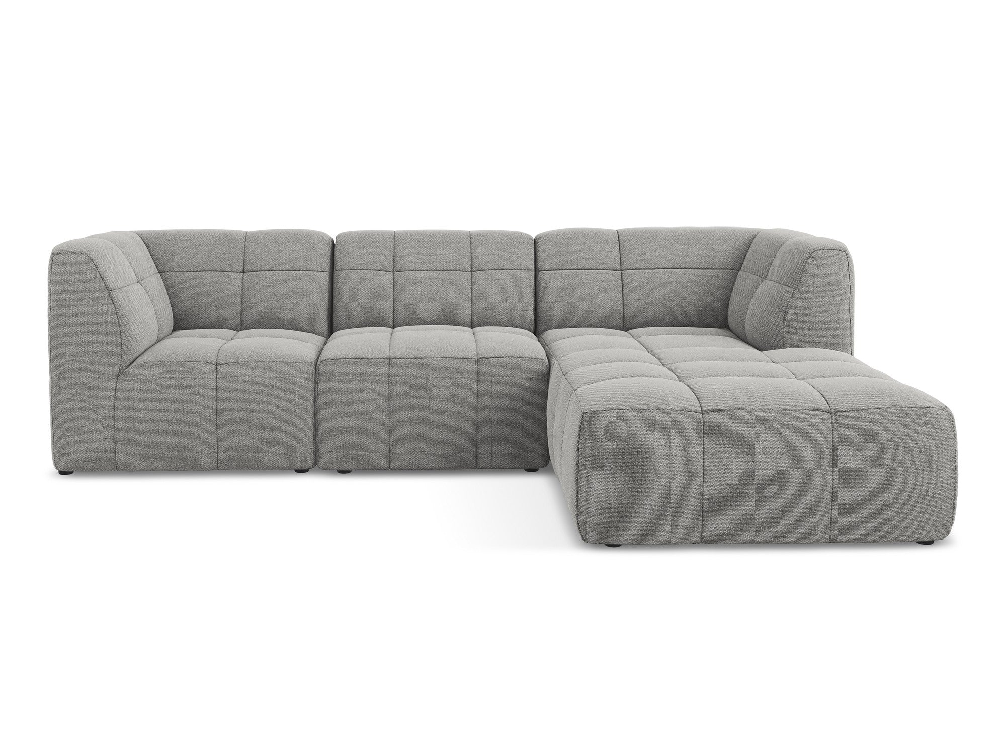 Narożnik modułowy prawostronny 3-osobowy ALOHA jasnoszary boucle - Image 3