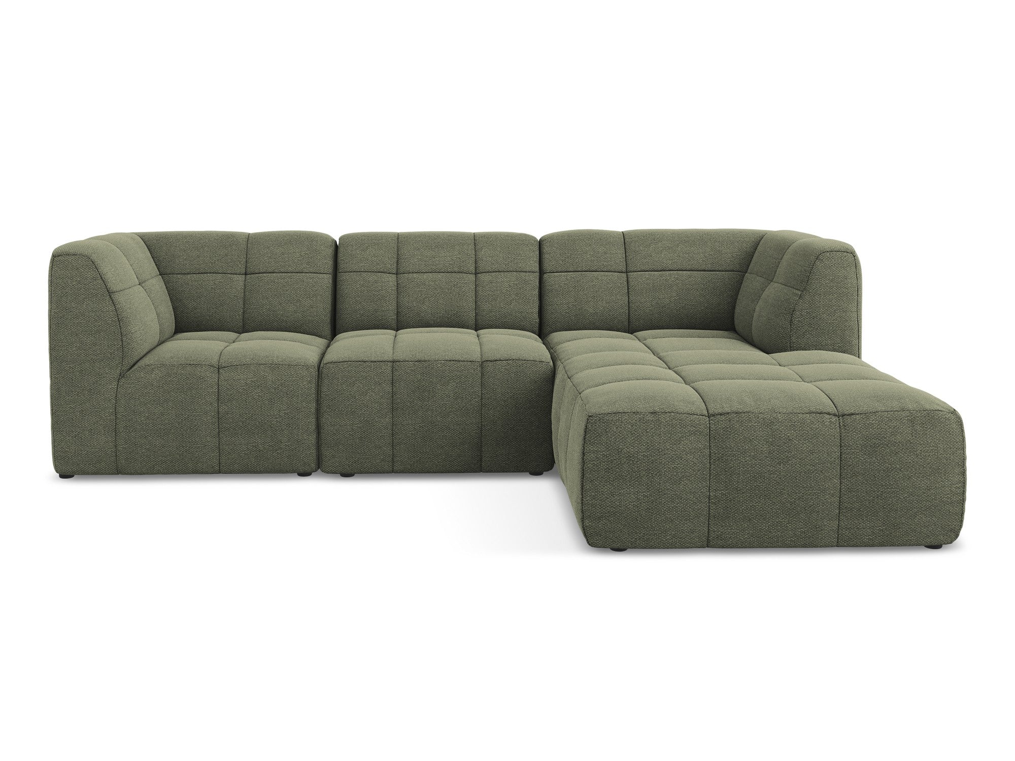 Narożnik modułowy prawostronny 3-osobowy ALOHA oliwkowy boucle - Image 3