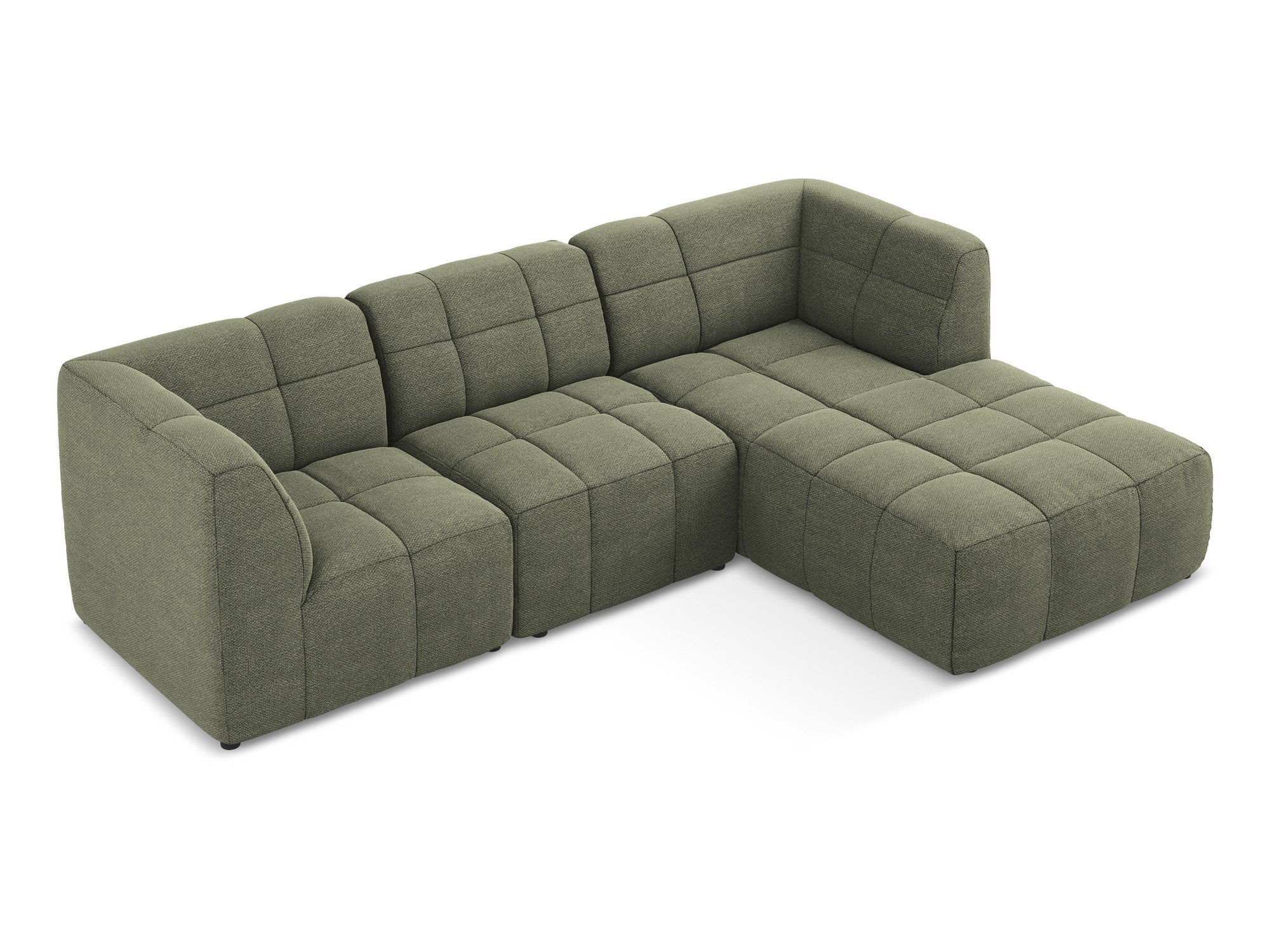 Narożnik modułowy prawostronny 3-osobowy ALOHA oliwkowy boucle - Image 5