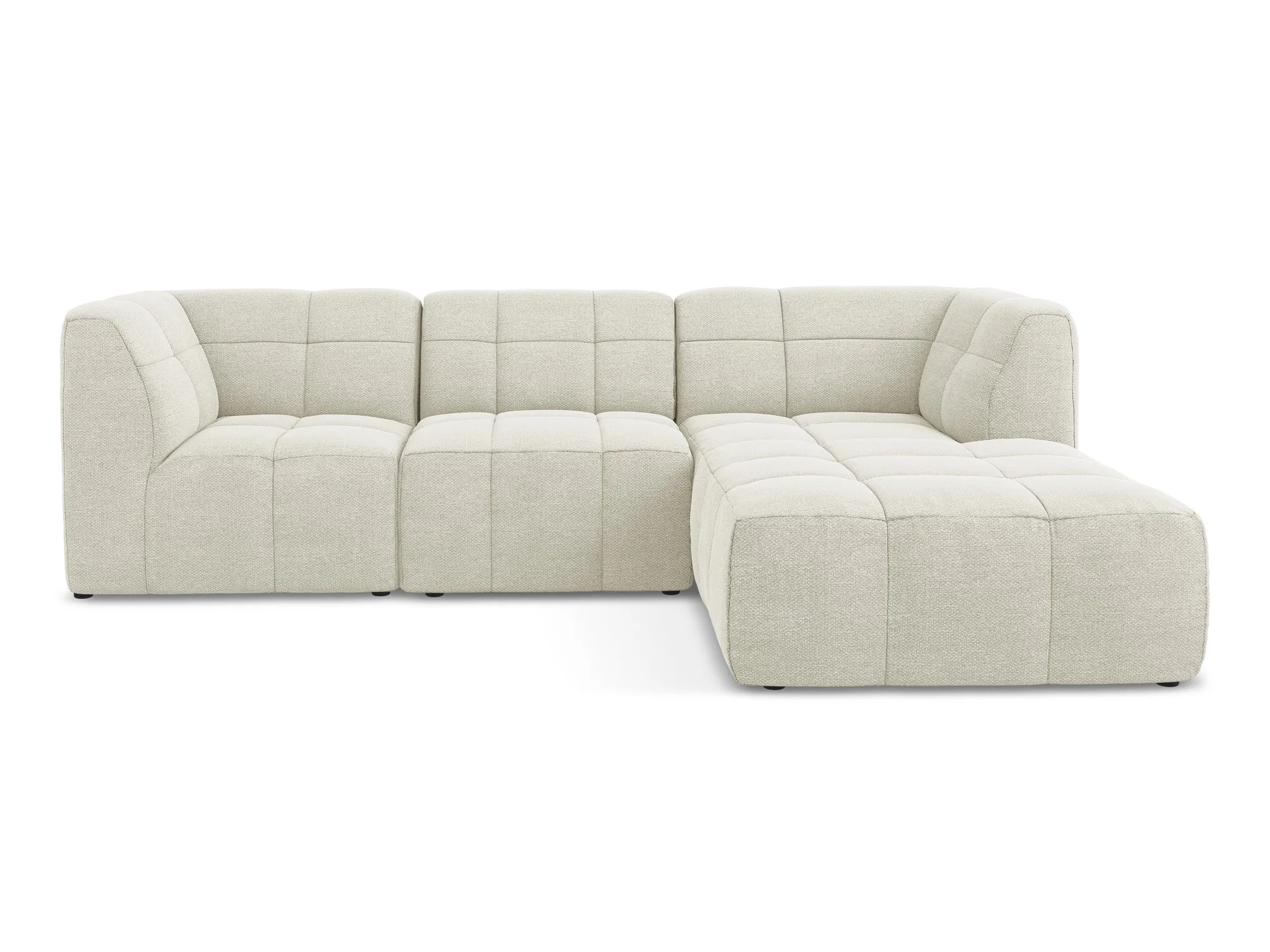 Narożnik modułowy prawostronny 3-osobowy ALOHA piaskowy boucle - Image 3