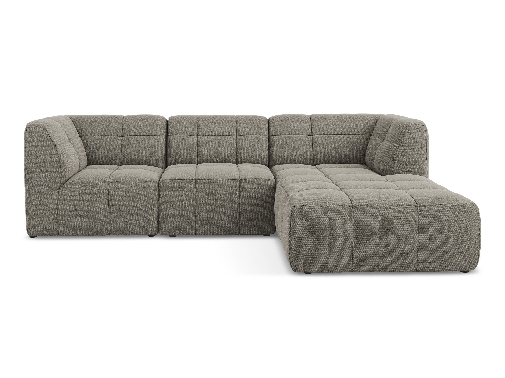 Narożnik modułowy prawostronny 3-osobowy ALOHA szary boucle - Image 3