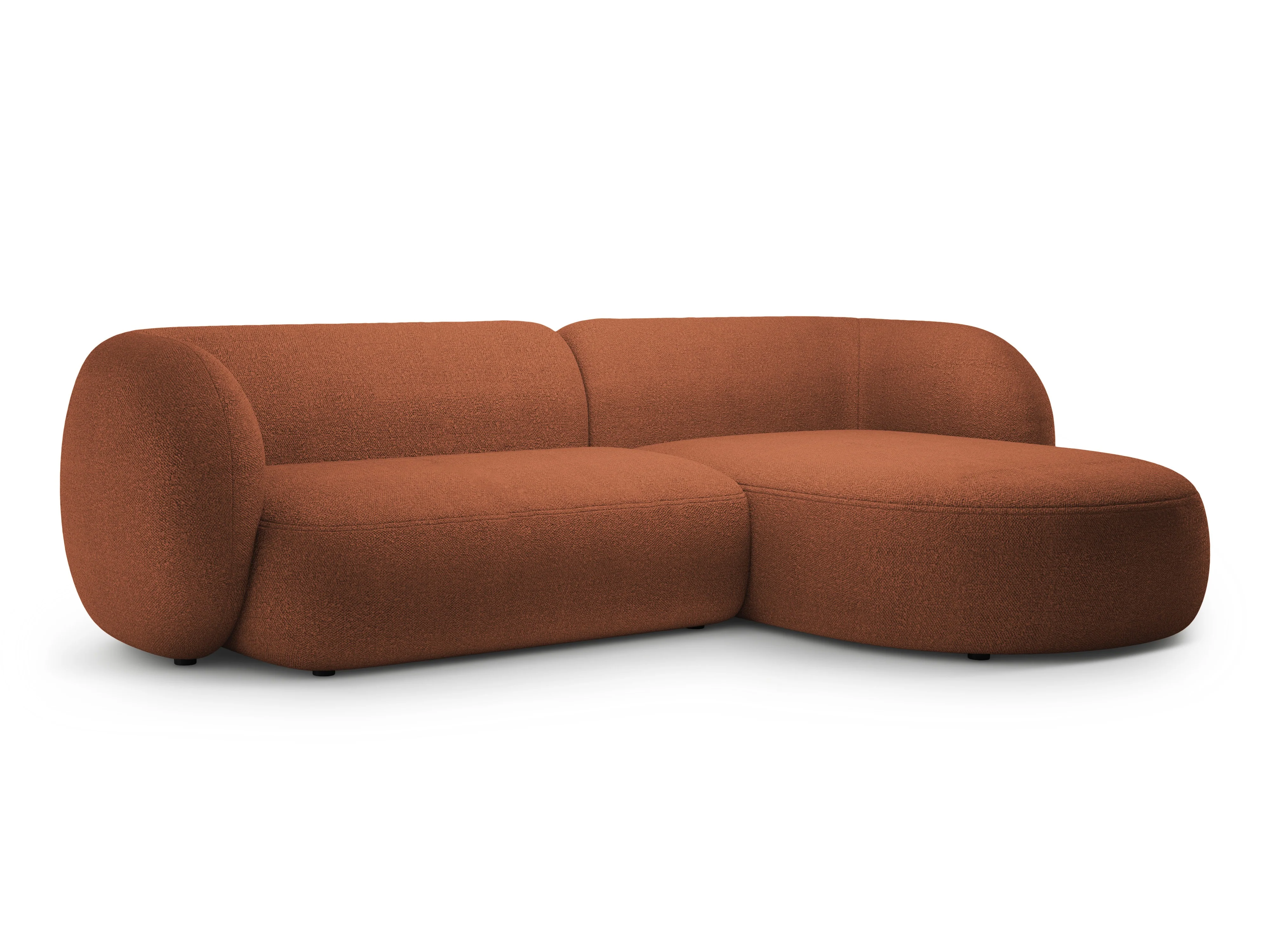 Narożnik prawostronny 3-osobowy KATE terracotta boucle - Image 2