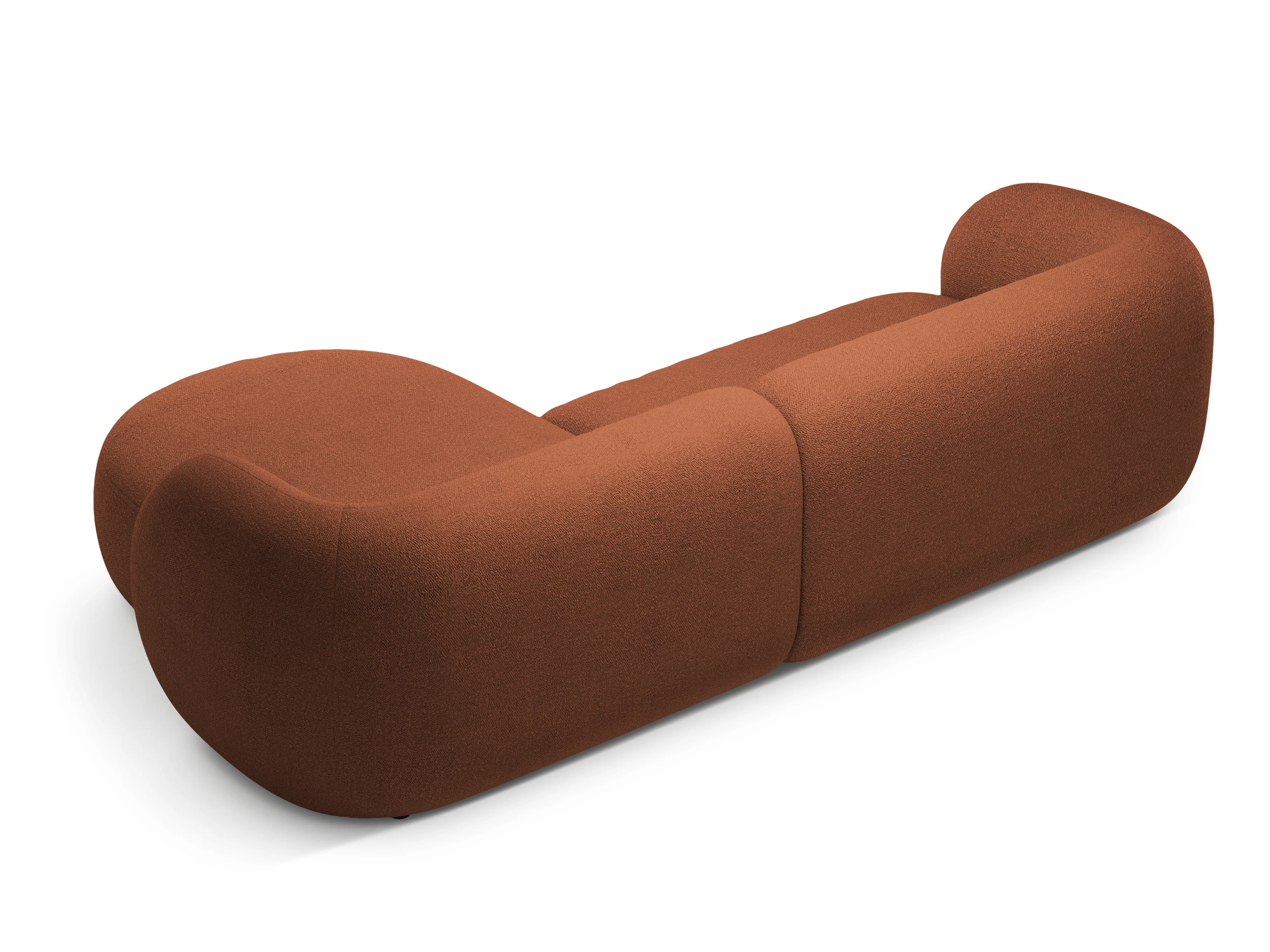 Narożnik prawostronny 3-osobowy KATE terracotta boucle - Image 3