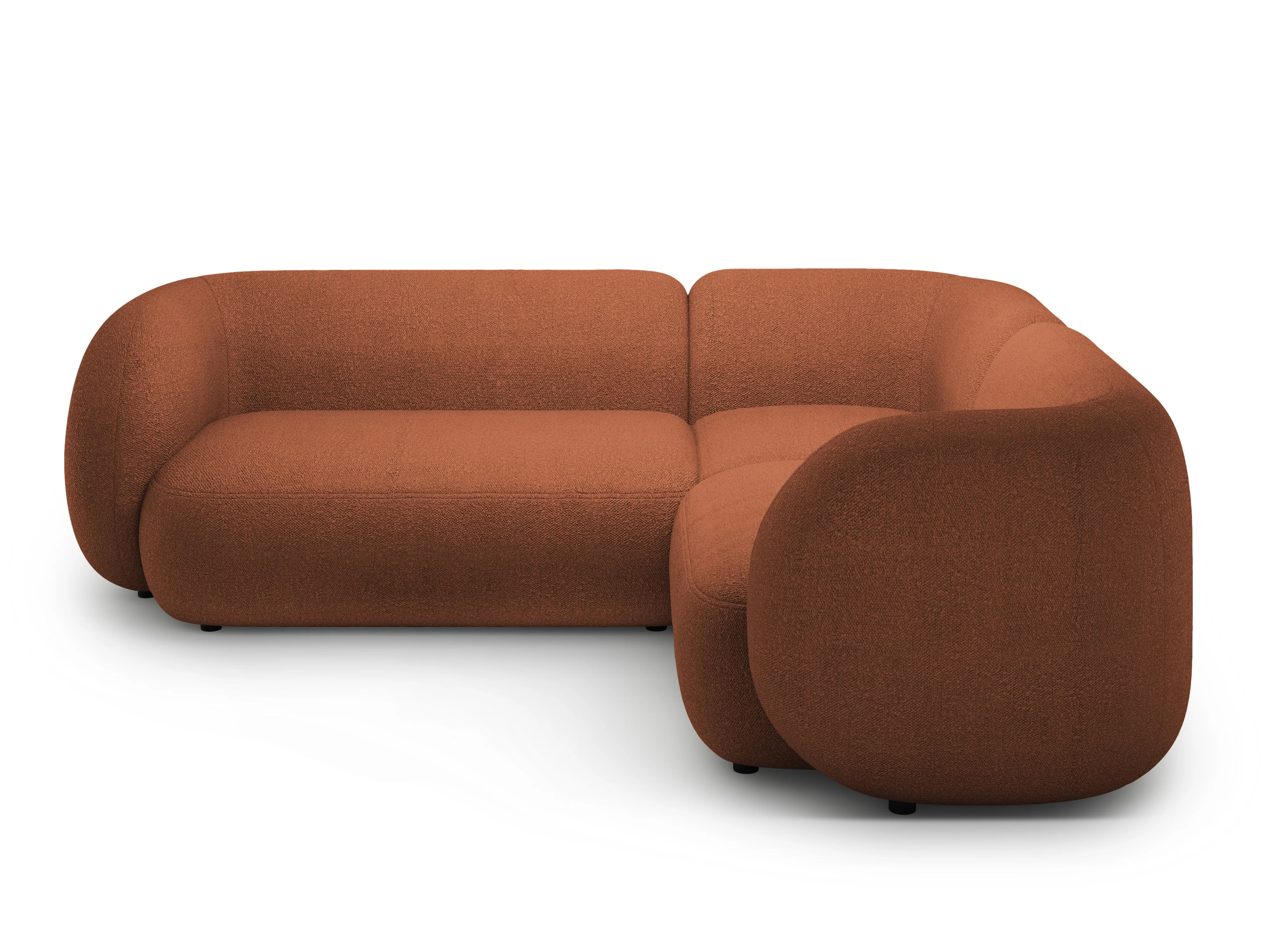 Narożnik prawostronny 4-osobowy KATE terracotta boucle - Image 2
