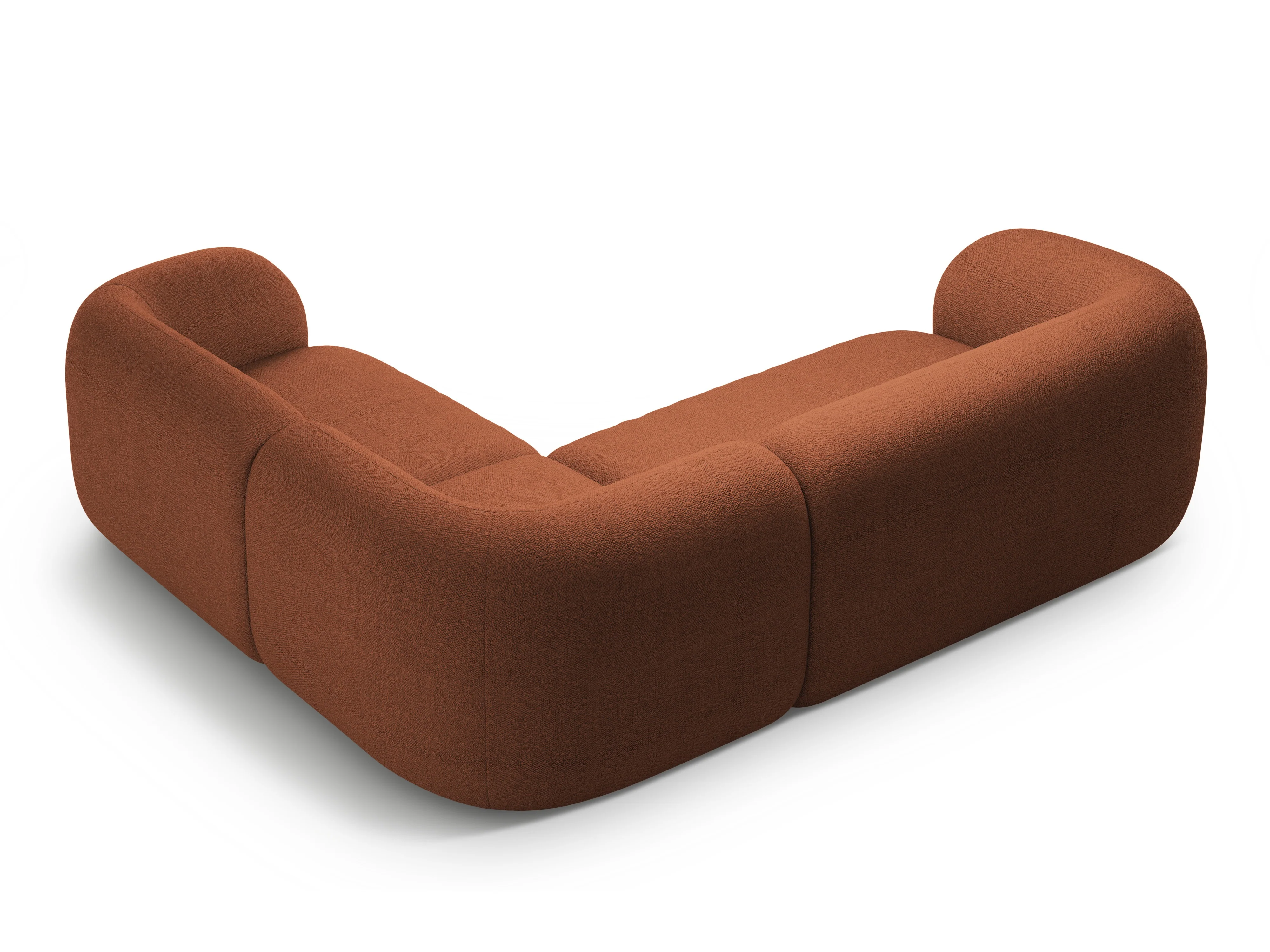 Narożnik prawostronny 4-osobowy KATE terracotta boucle - Image 3