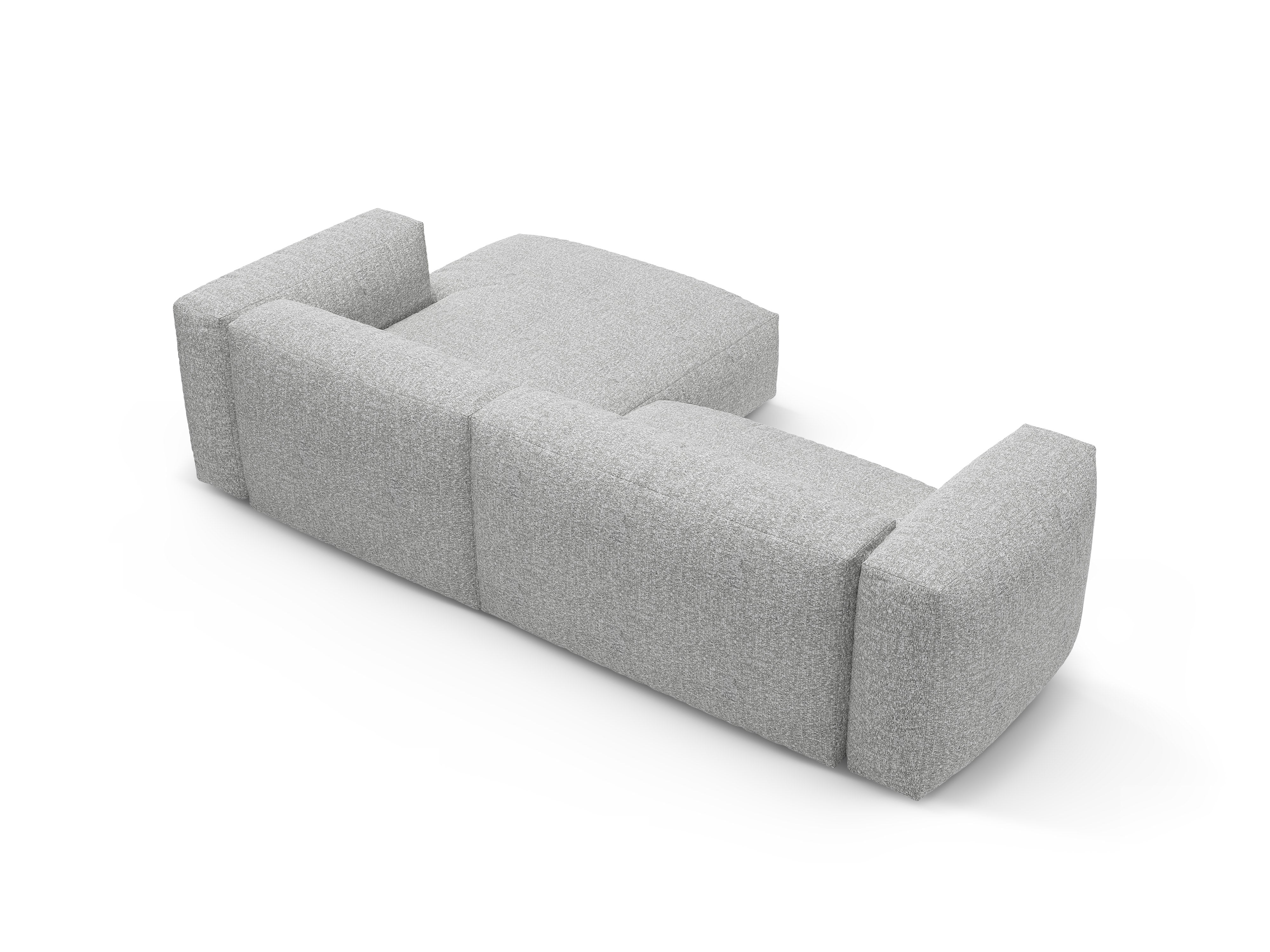 Narożnik prawostronny z funkcją spania MARTINA srebrny boucle - Image 4