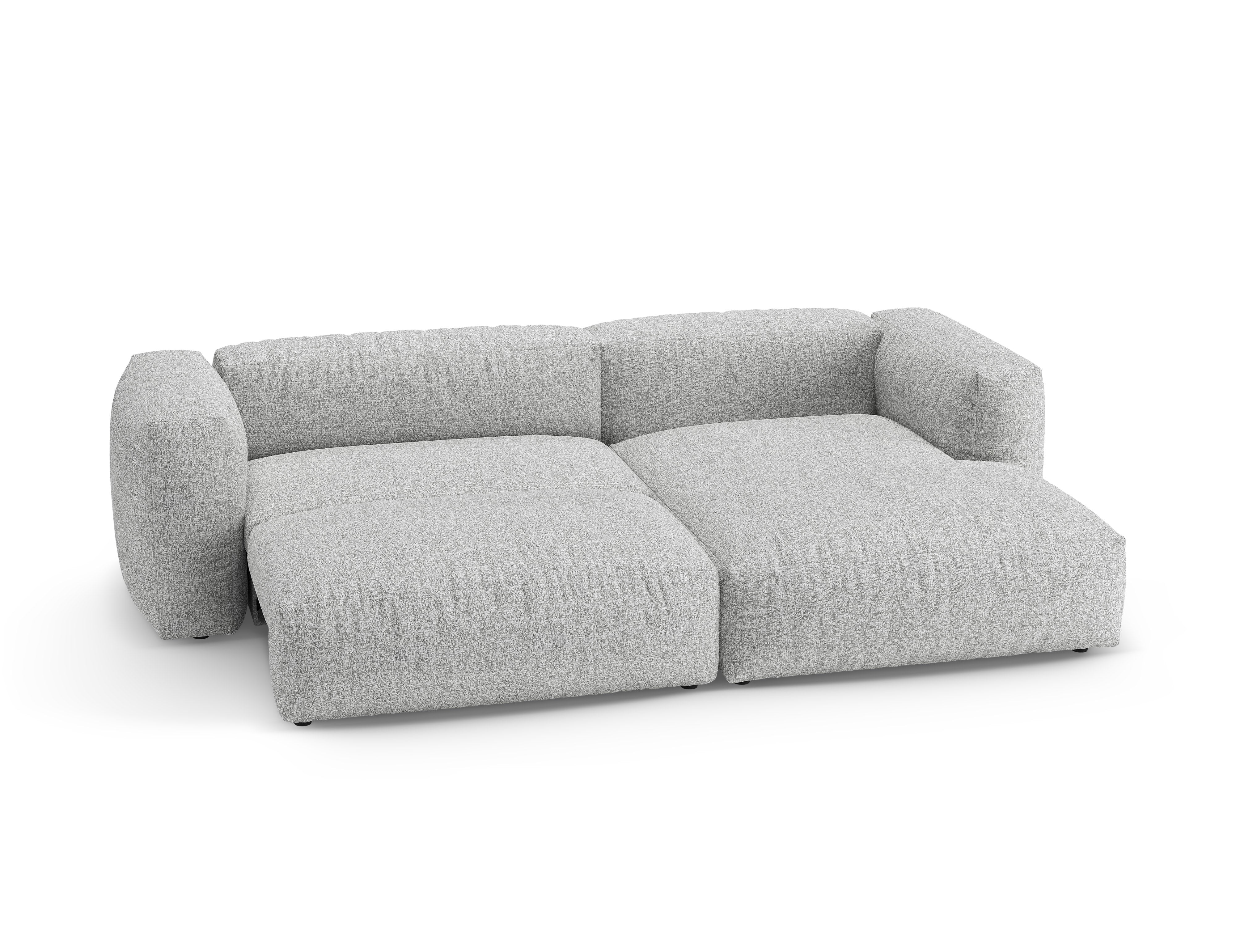 Narożnik prawostronny z funkcją spania MARTINA srebrny boucle - Image 6