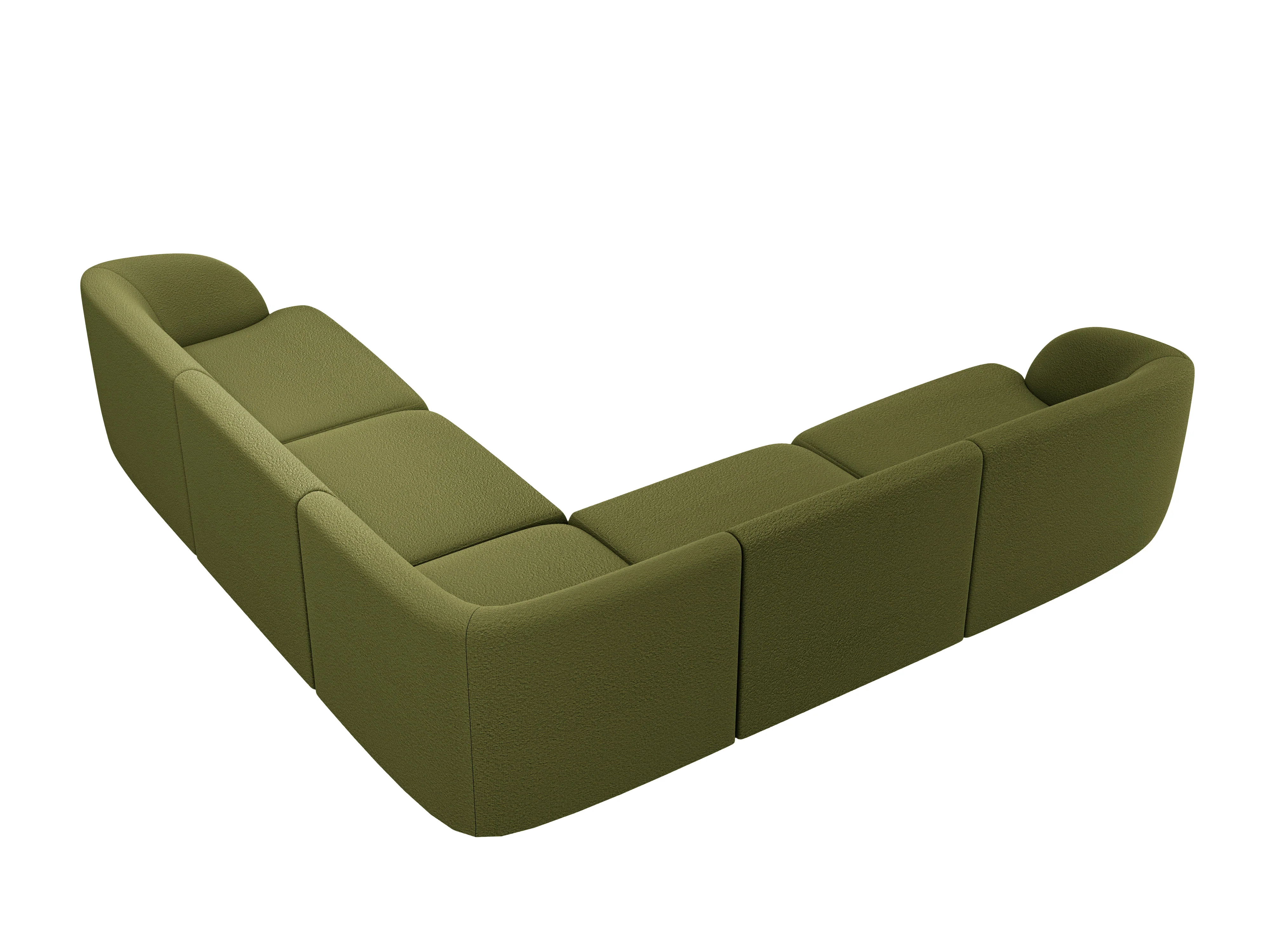 Narożnik symetryczny 5-osobowy MILEY zielony boucle - Image 3