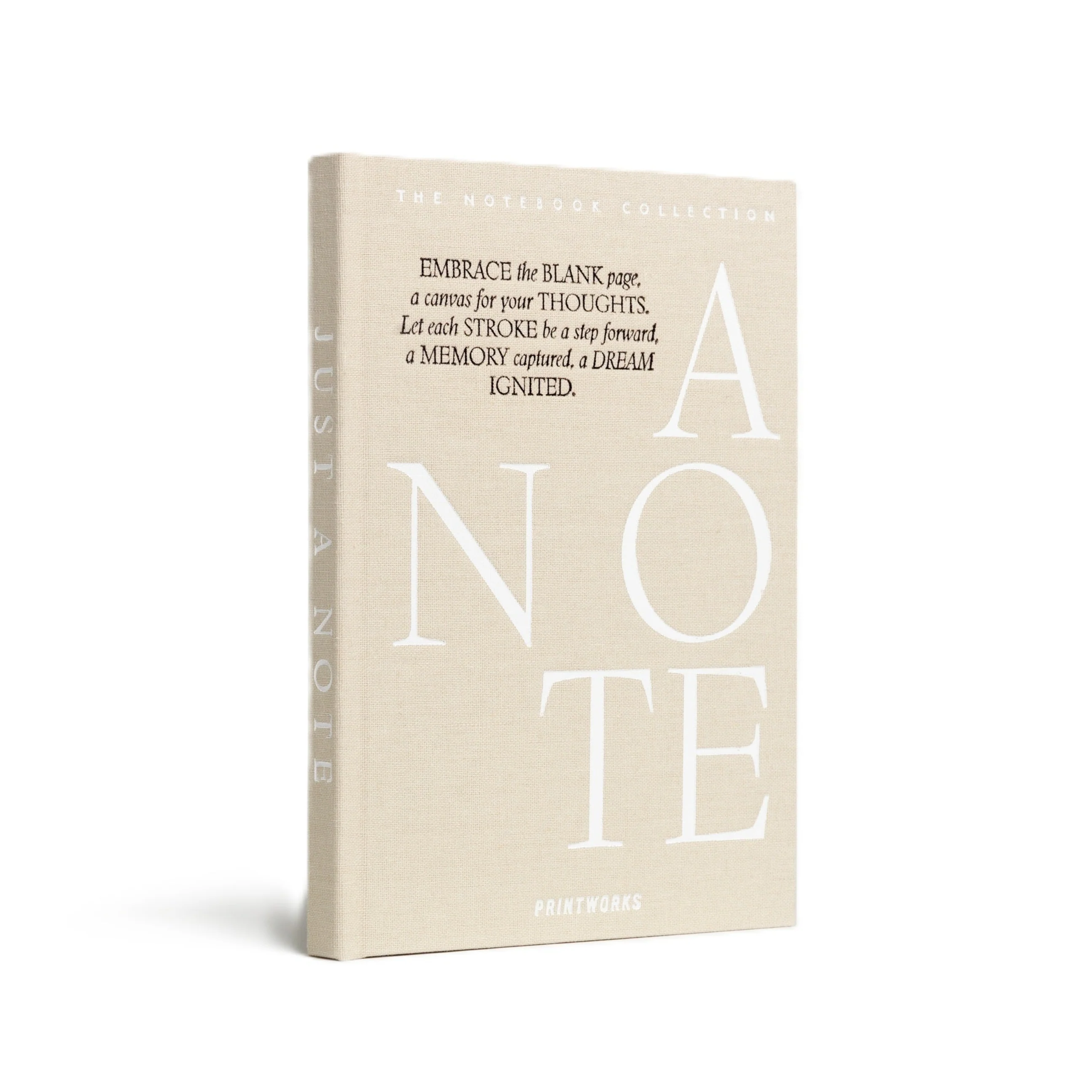 Notatnik JUST A NOTE beżowy z białym