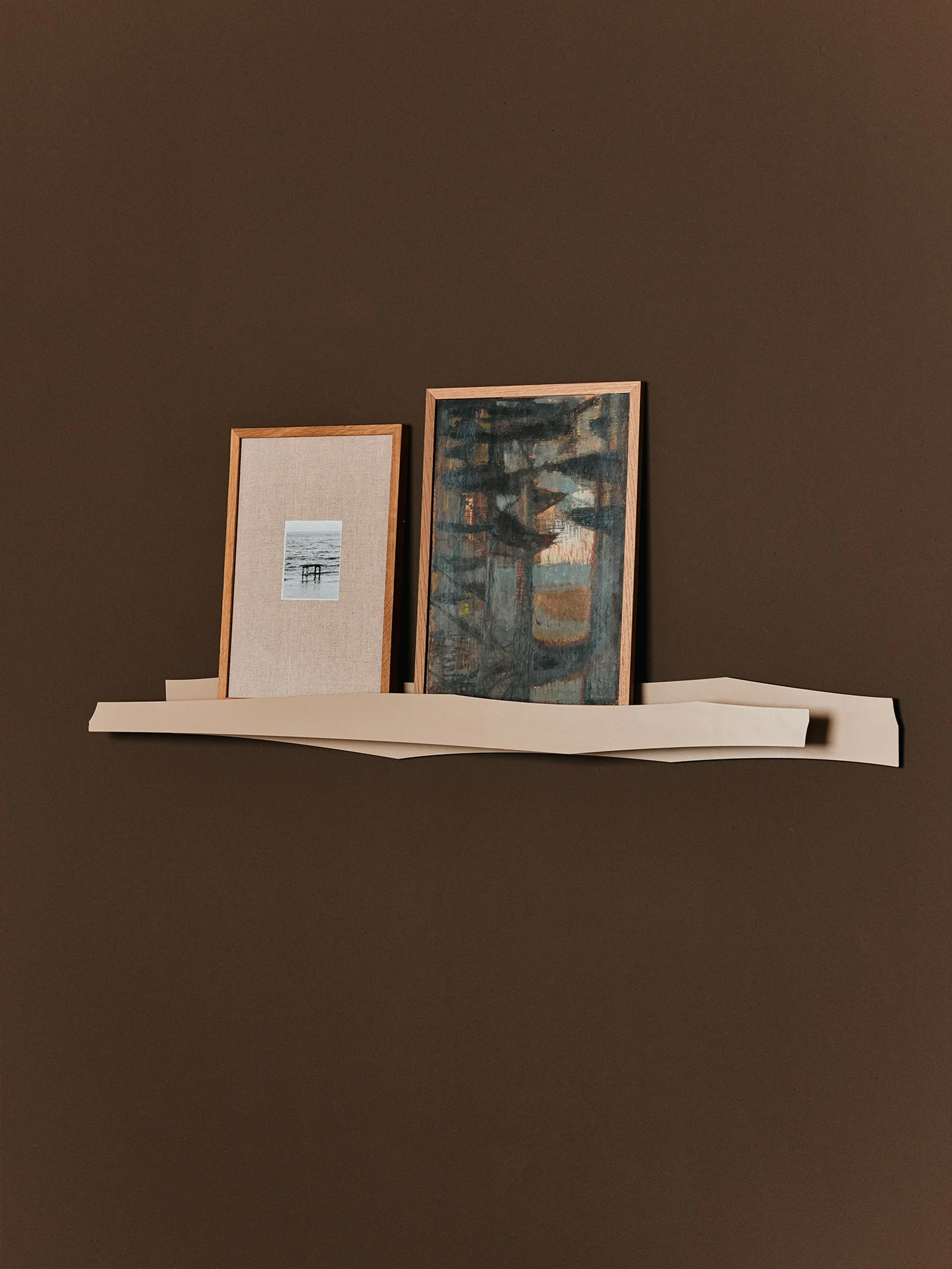 Półka ścienna LETA PICTURE RAIL beżowy - Image 2
