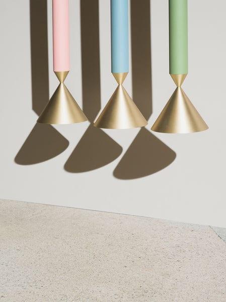 Lampa wisząca APOLLO niebieski z mosiężnym wykończeniem - Image 2