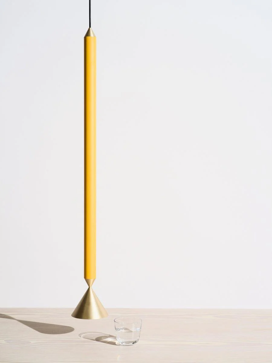 Lampa wisząca APOLLO pomarańczowy z mosiężnym wykończeniem - Image 6