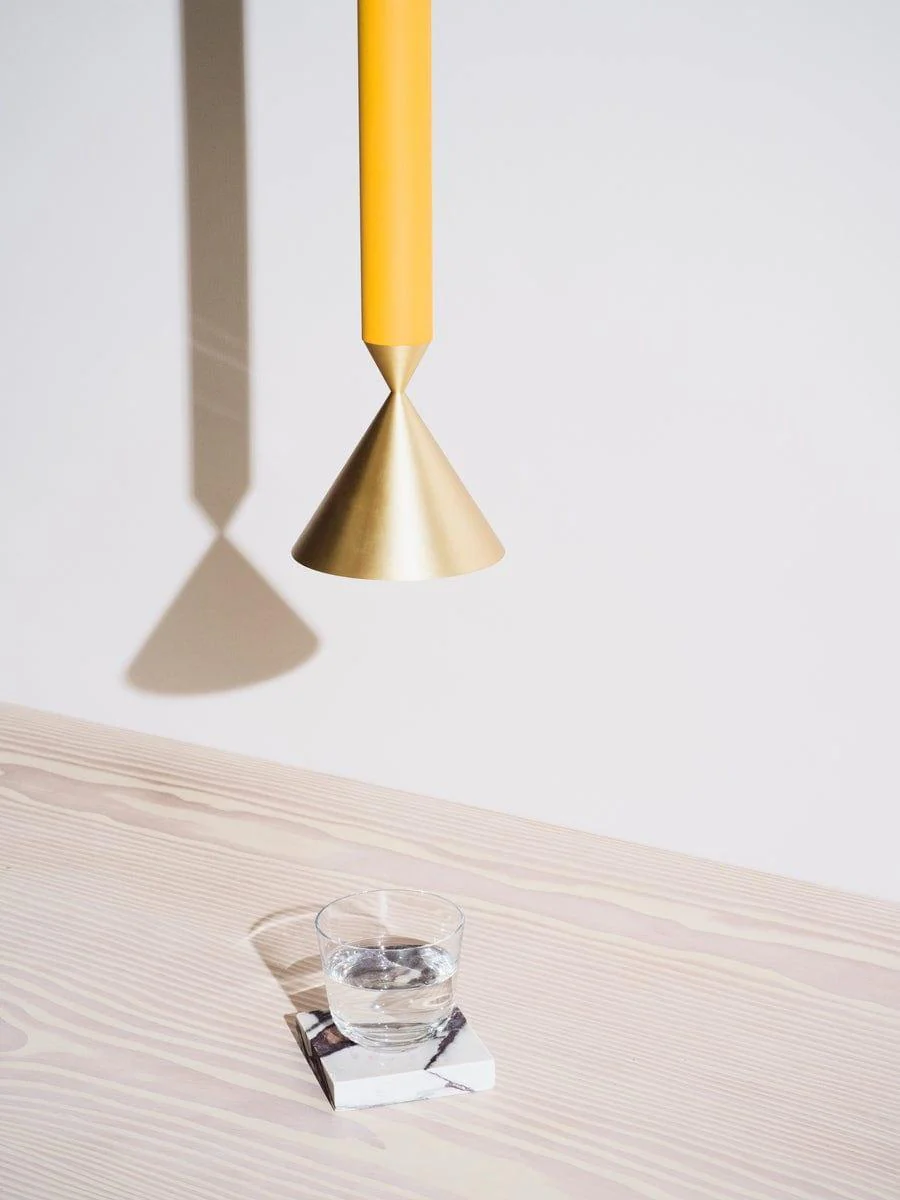Lampa wisząca APOLLO pomarańczowy z mosiężnym wykończeniem - Image 7
