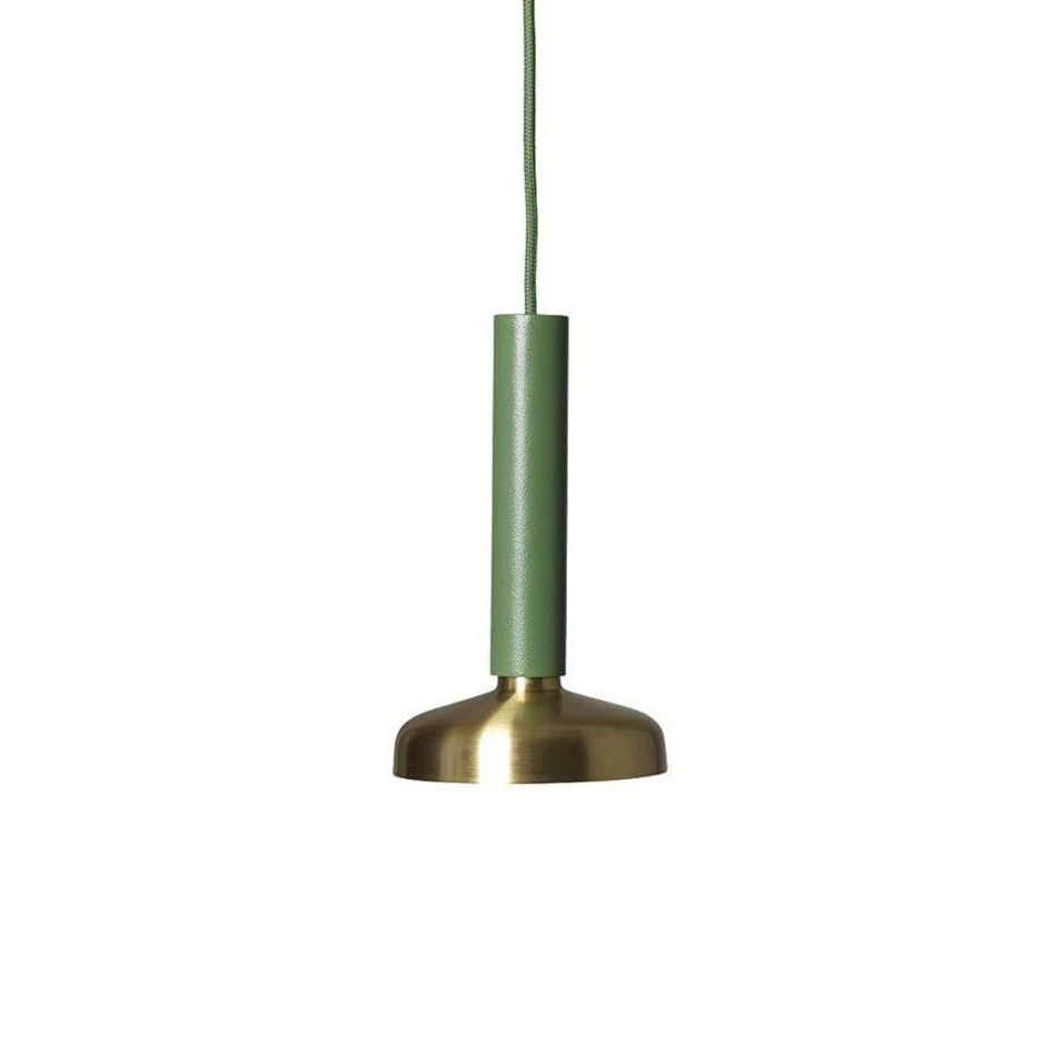 Lampa wisząca BLEND zielony z mosiężnym wykończeniem