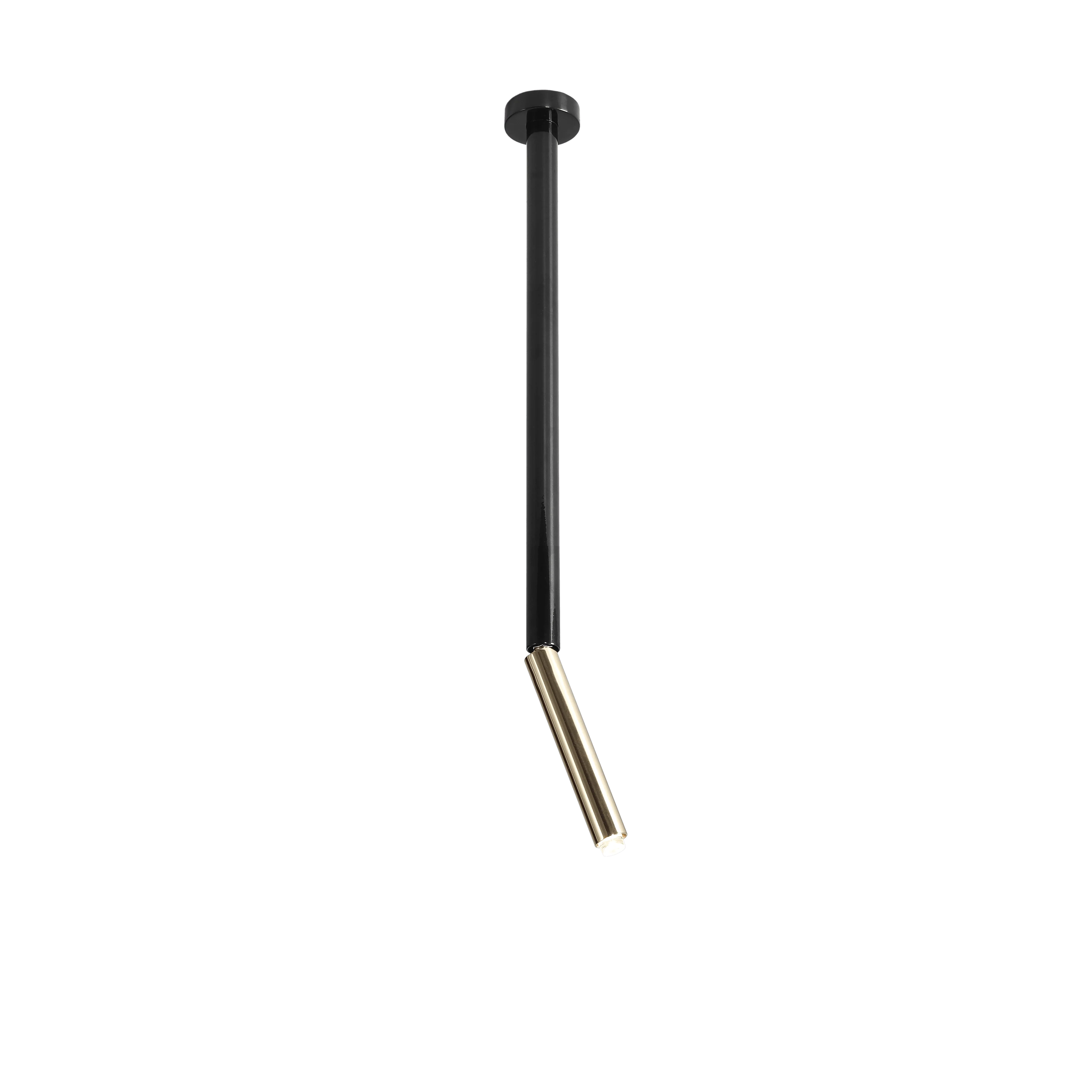 Lampa sufitowa regulowana STICK czarny ze złotym wykończeniem