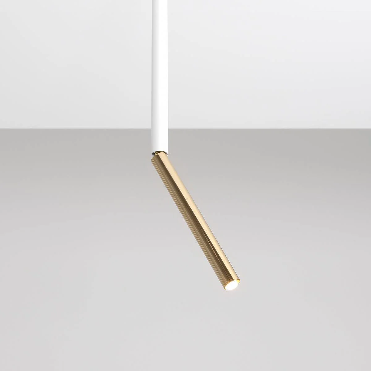 Lampa sufitowa regulowana STICK biały ze złotym wykończeniem - Image 3