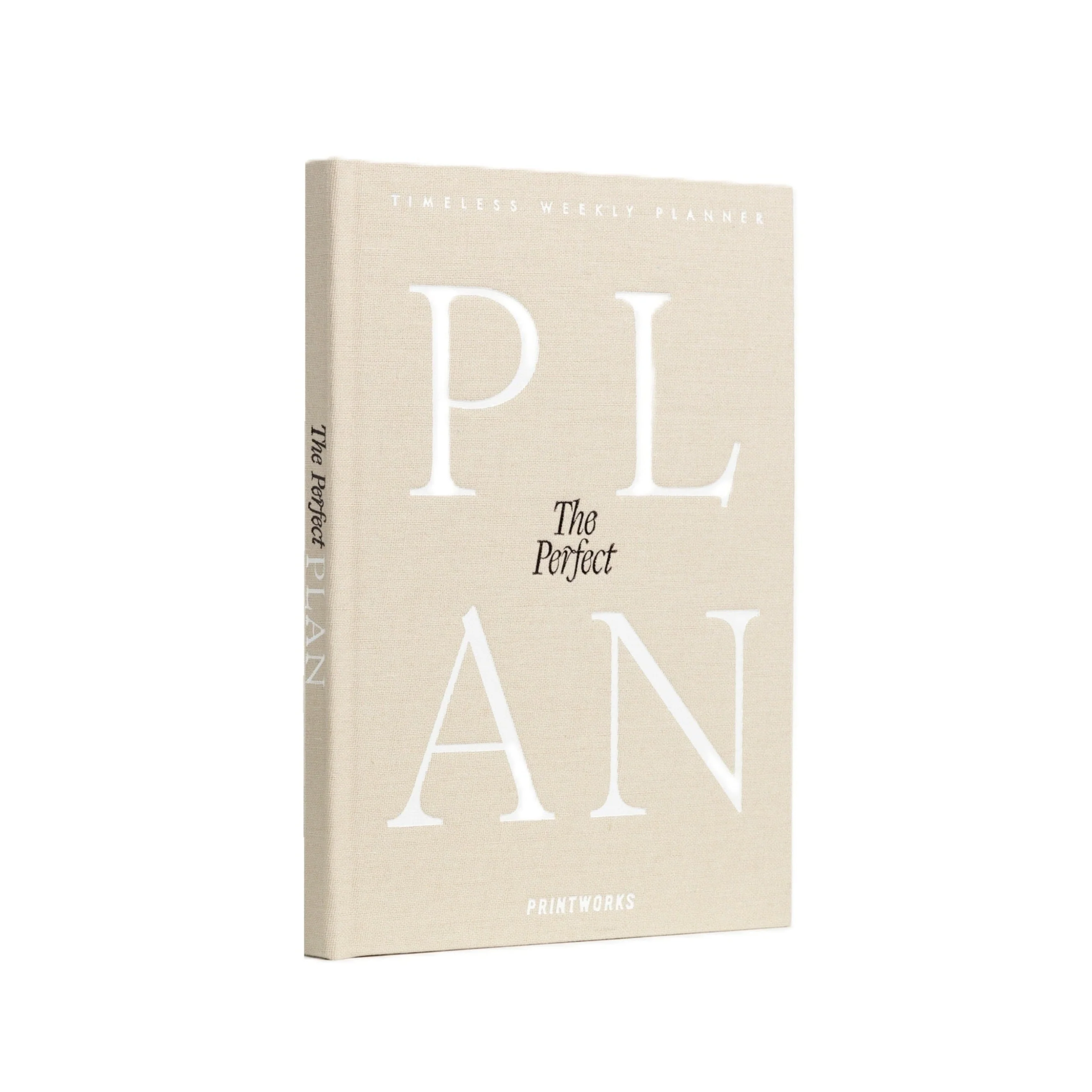 Planer tygodniowy THE PERFECT PLAN beżowy z białym
