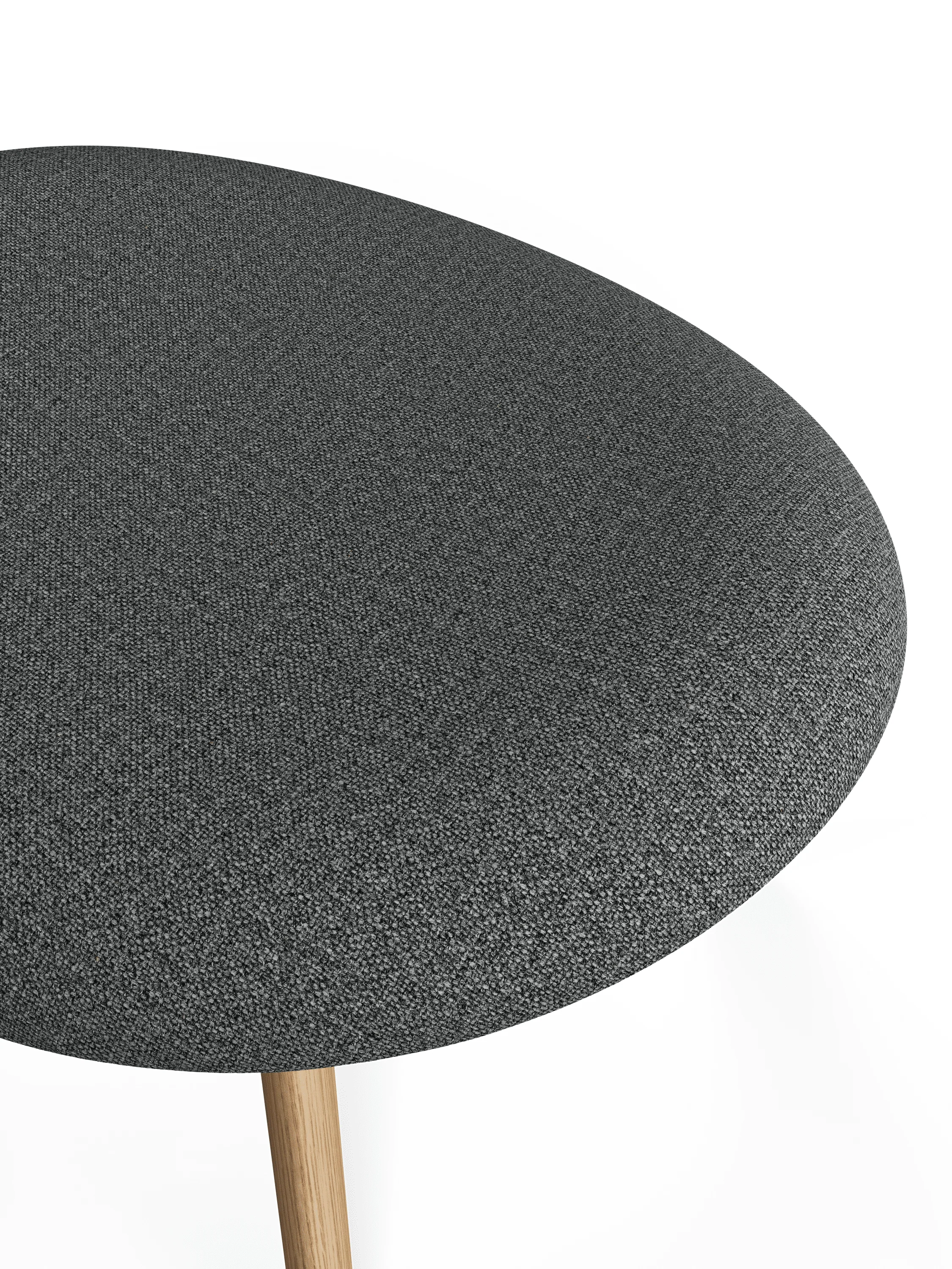 Podnóżek SLAB szary z dębową podstawą - Image 6
