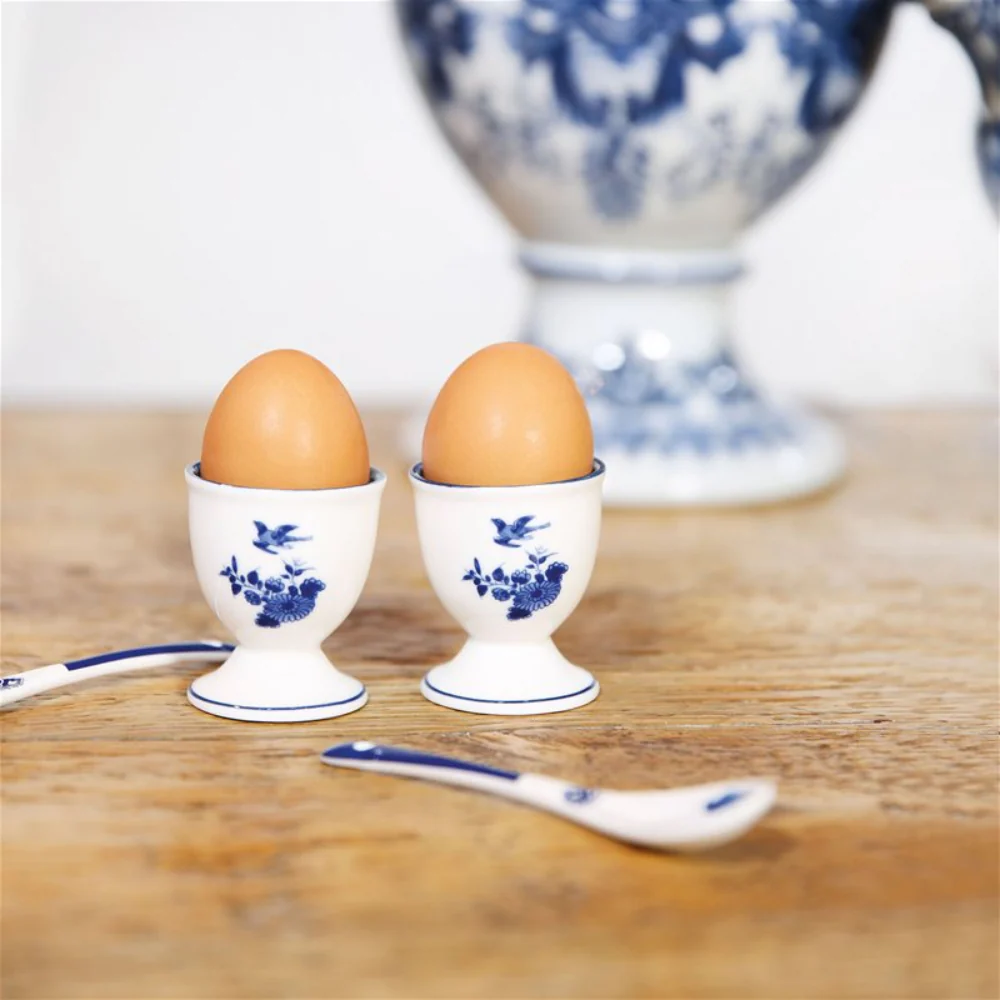 Kieliszki do jajek DELFTWARE biały z niebieskim - Image 2