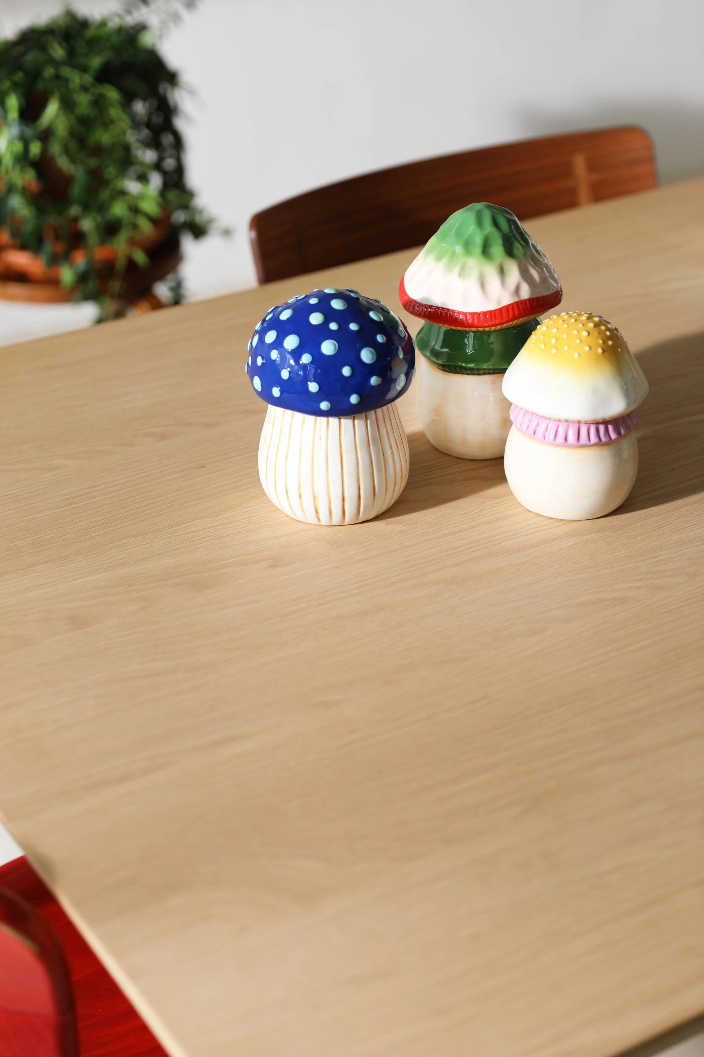 Pojemnik MAGIC MUSHROOM beżowy z niebieskim - Image 4