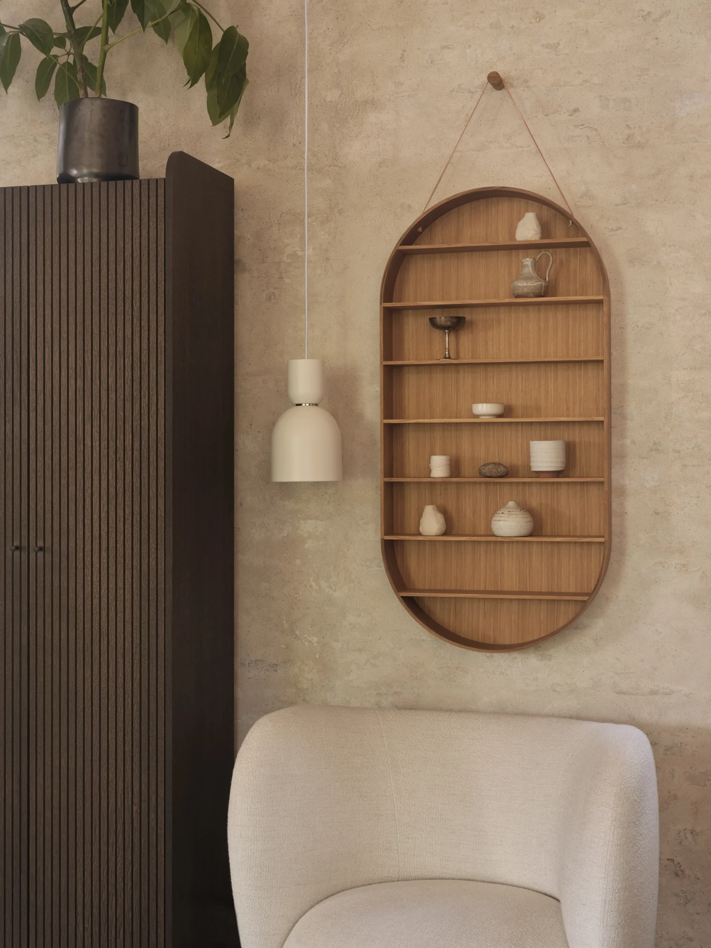 Półka wisząca OVAL DORM dąb olejowany - Image 6