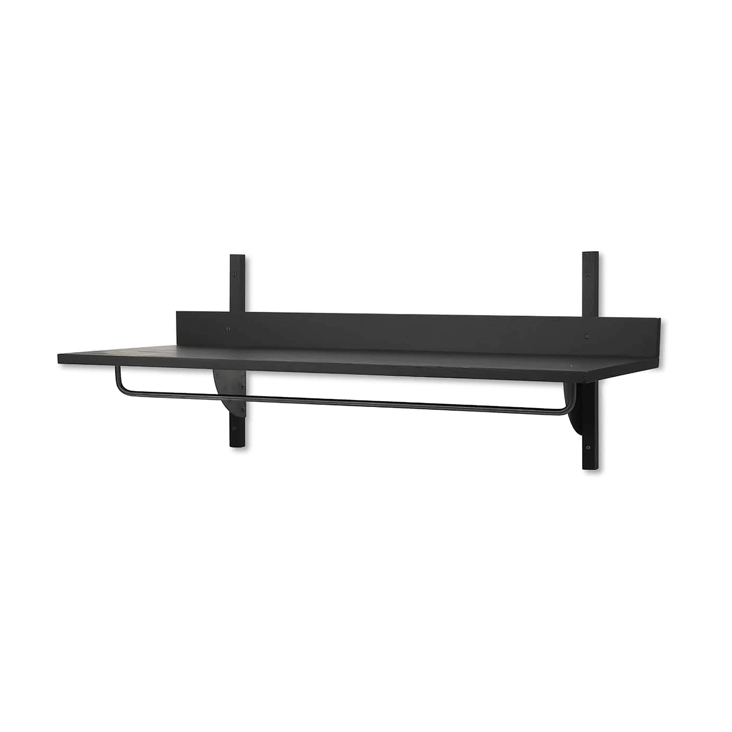 Półka z relingiem SECTOR RACK SHELF czarny fornir jesionowy - Image 3