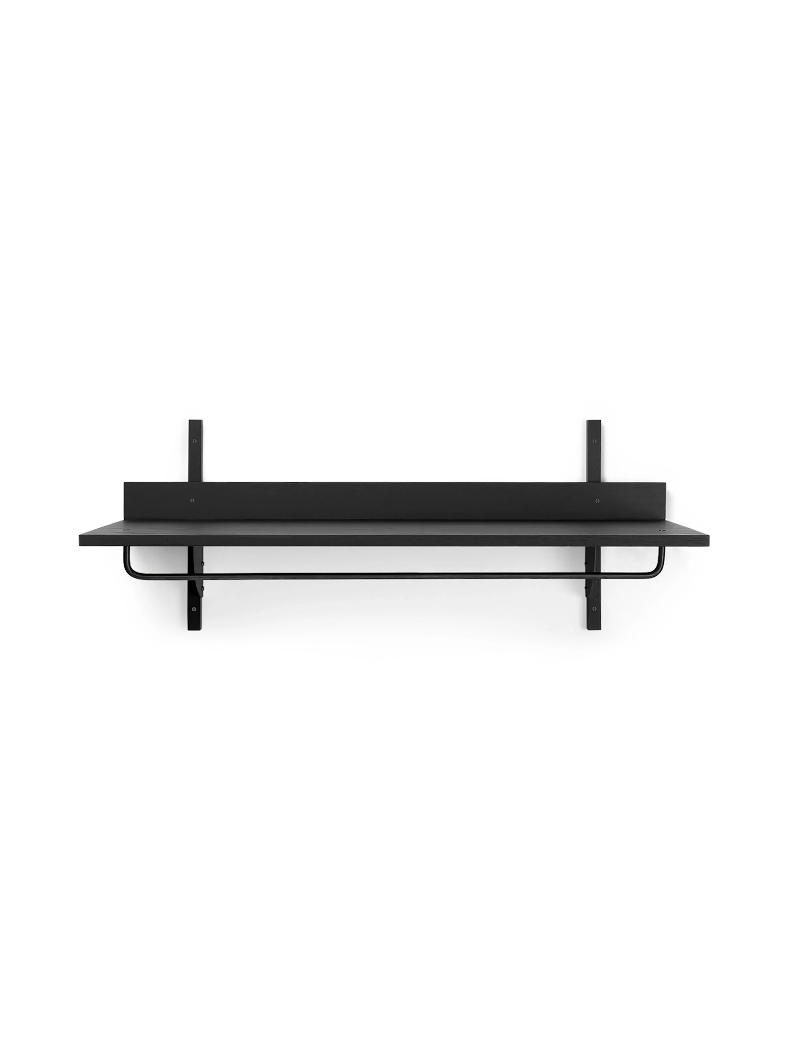 Półka z relingiem SECTOR RACK SHELF czarny fornir jesionowy - Image 5