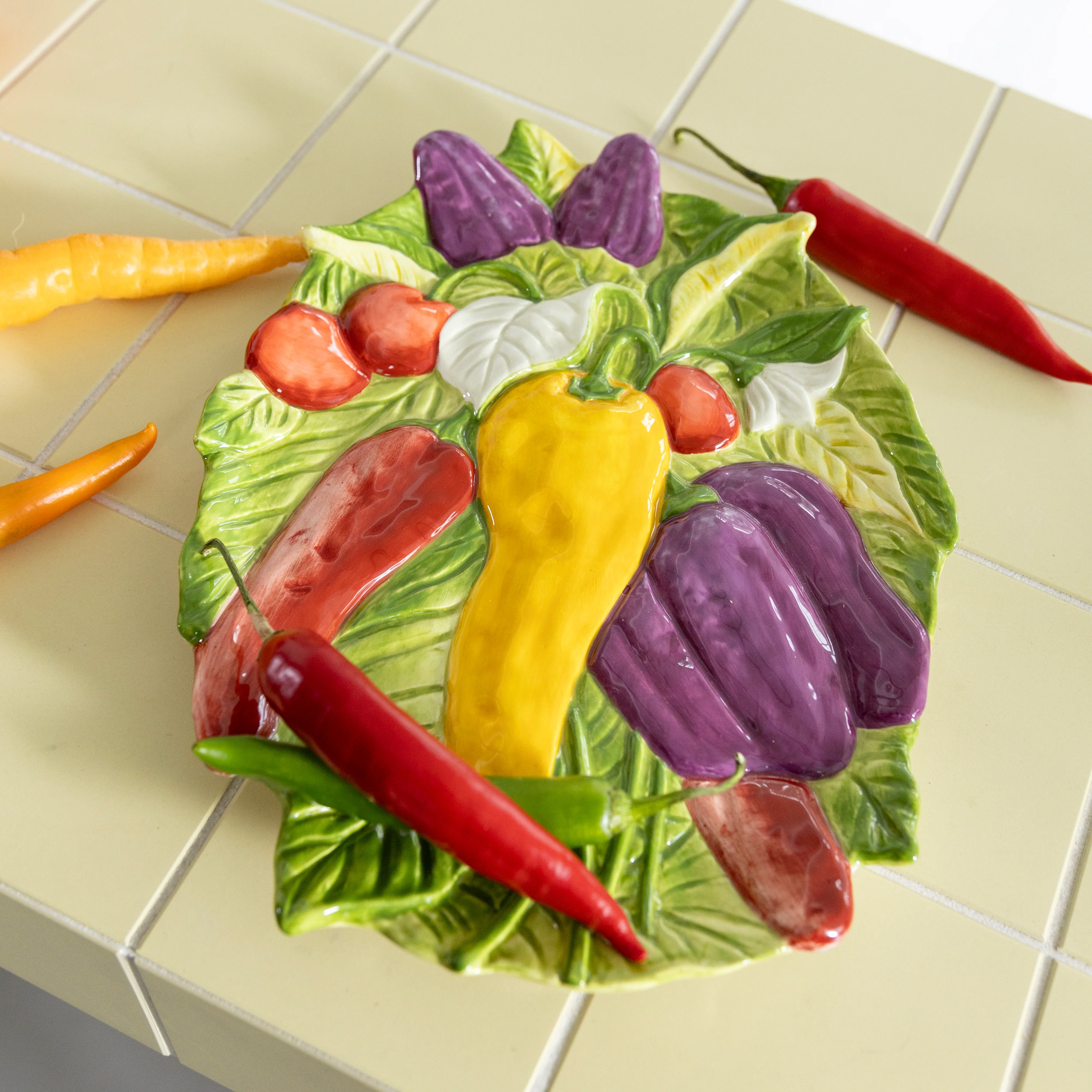 Półmisek LEGUME PEPPER zielony z żółtym i czerownym - Image 3