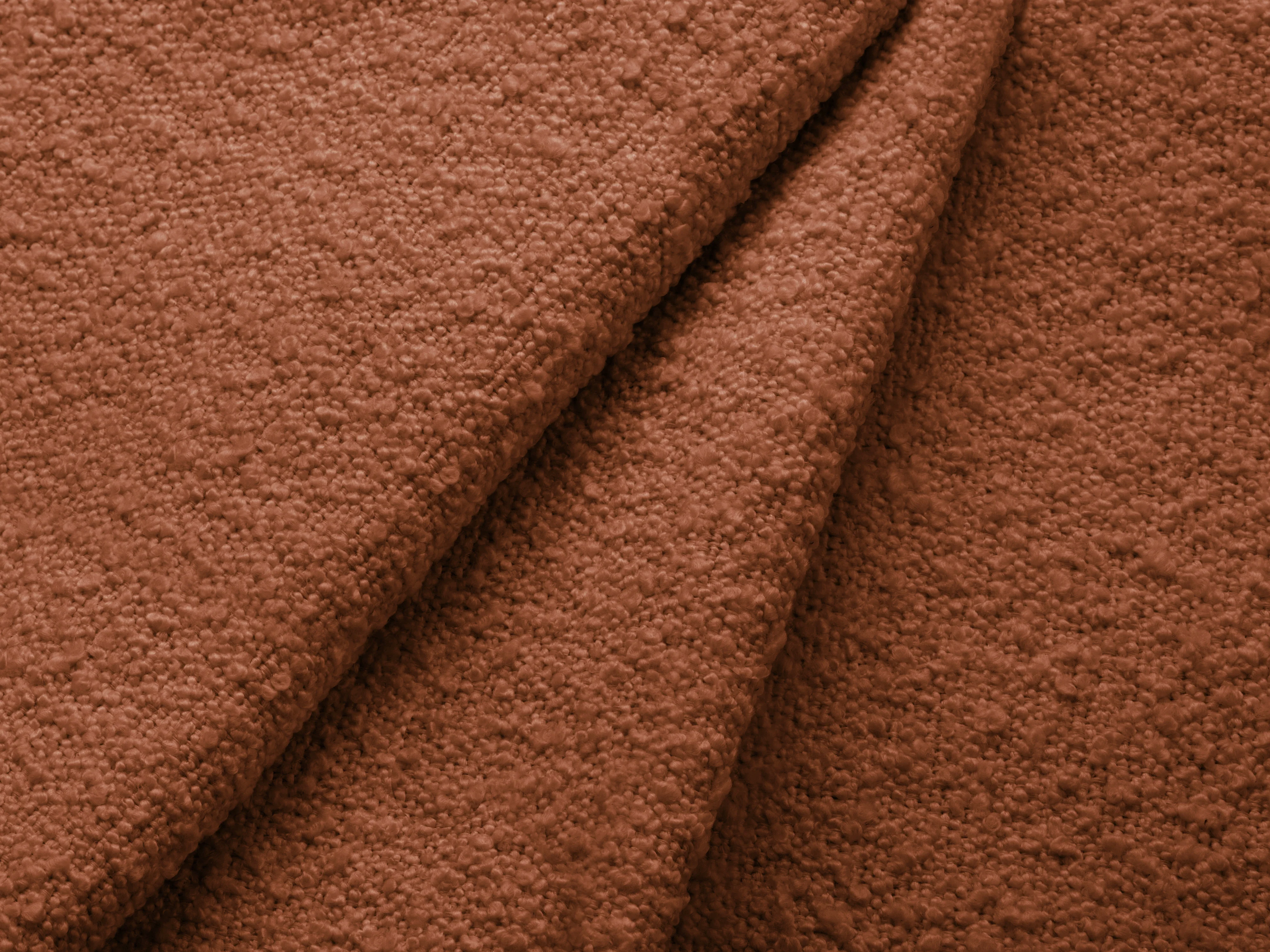 Prostokątny puf KATE terracotta boucle - Image 3