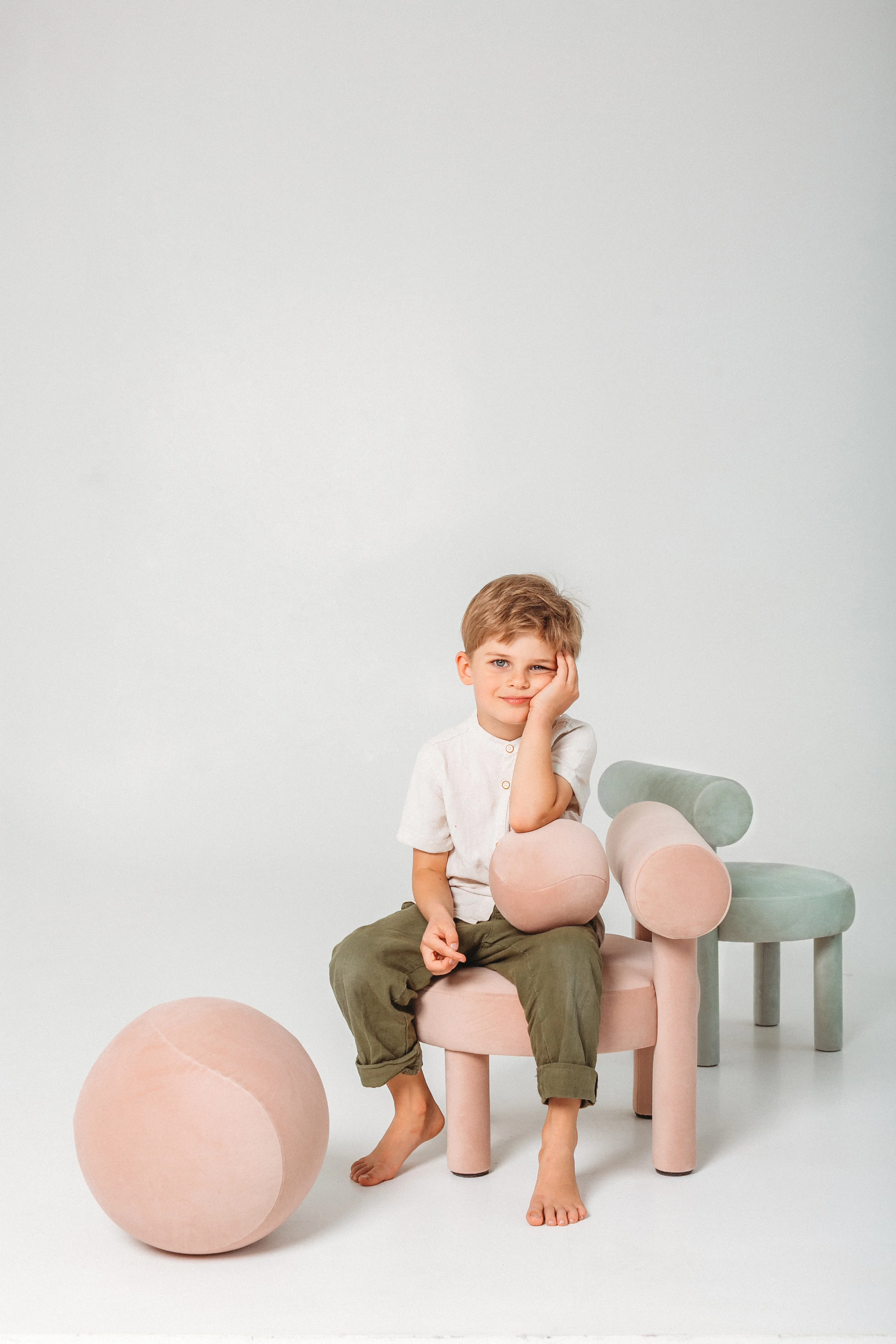 Puf dziecięcy BABY SPHERIC tapicerowany - Image 11