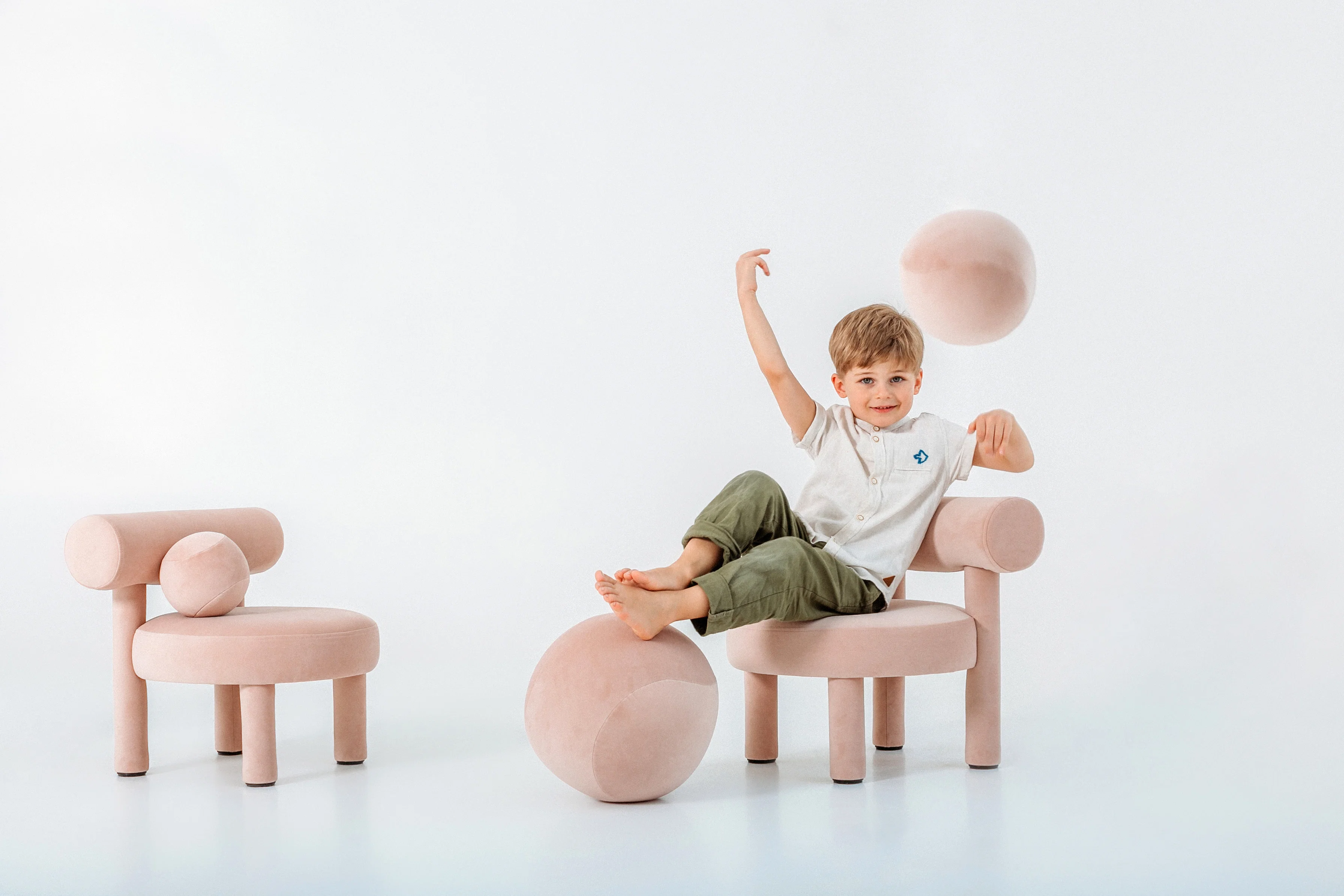 Puf dziecięcy BABY SPHERIC tapicerowany - Image 17