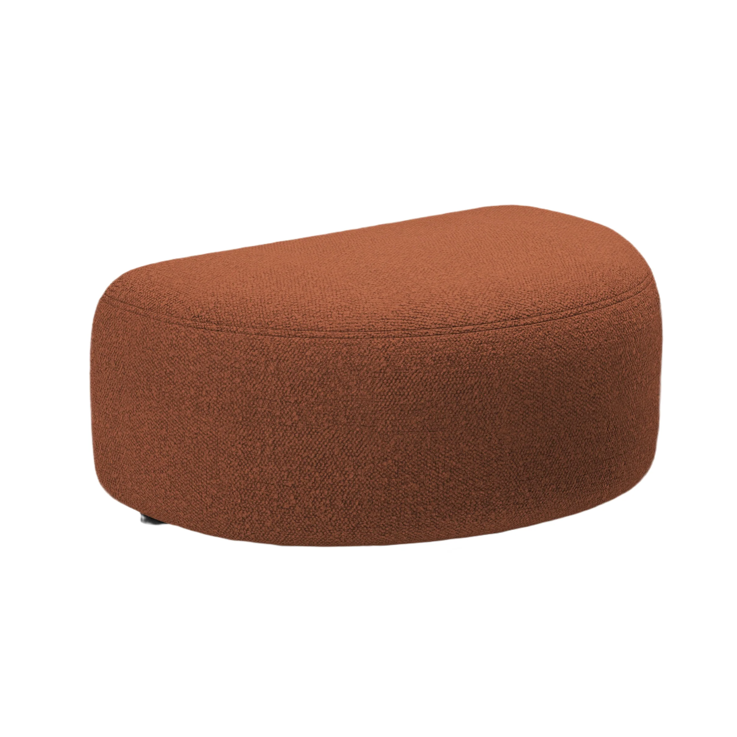 Puf KATE terracotta boucle