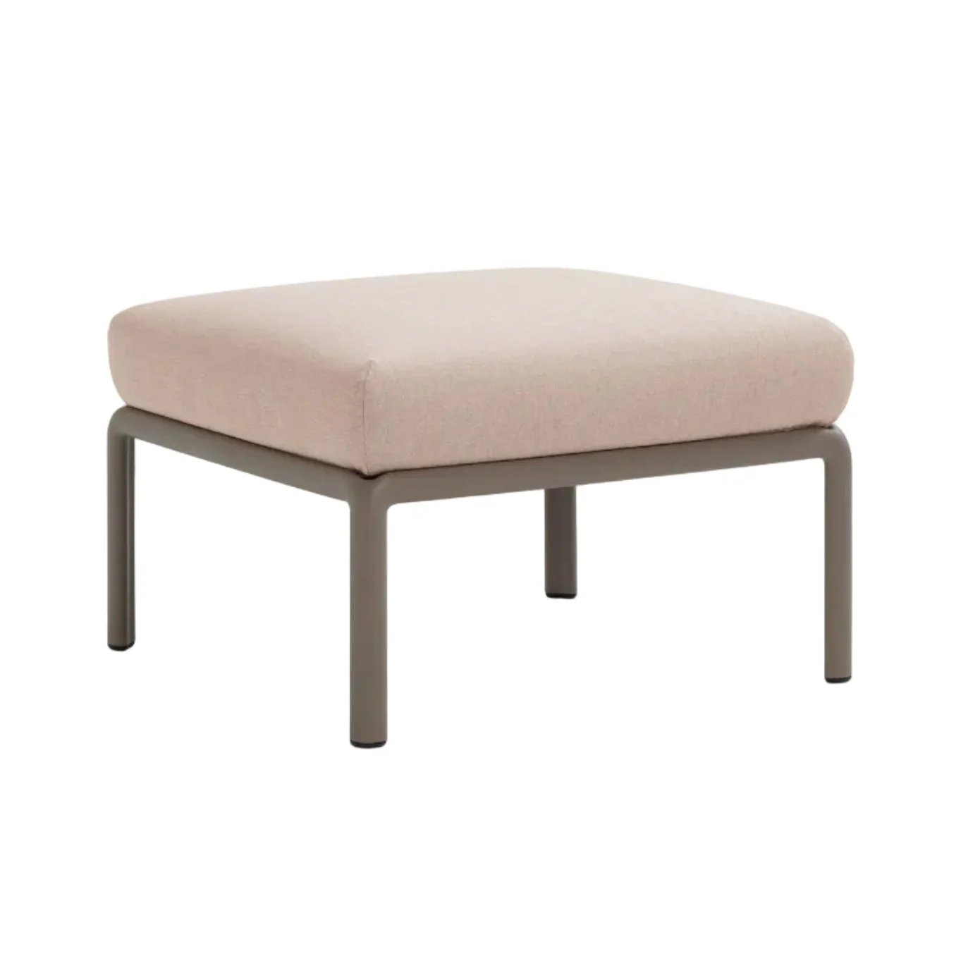 Puf zewnętrzny KOMODO beżowy Sunbrella® z taupe podstawą