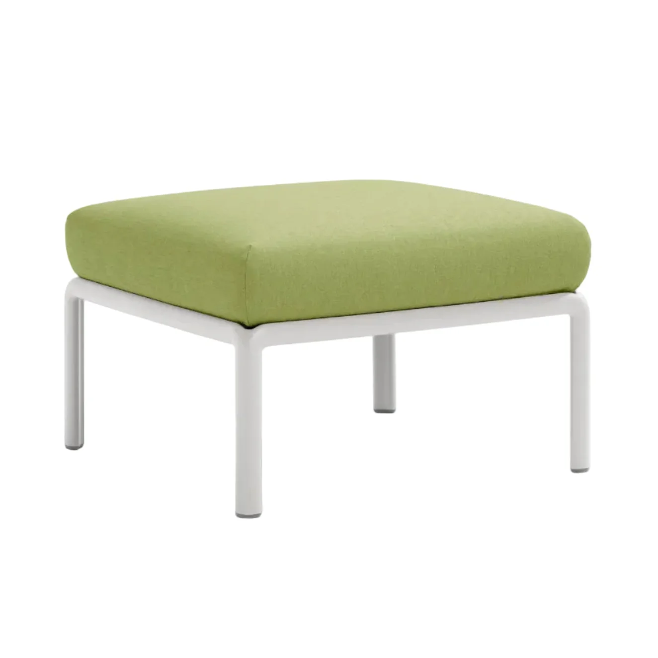 Puf zewnętrzny KOMODO zielony Sunbrella® z białą podstawą