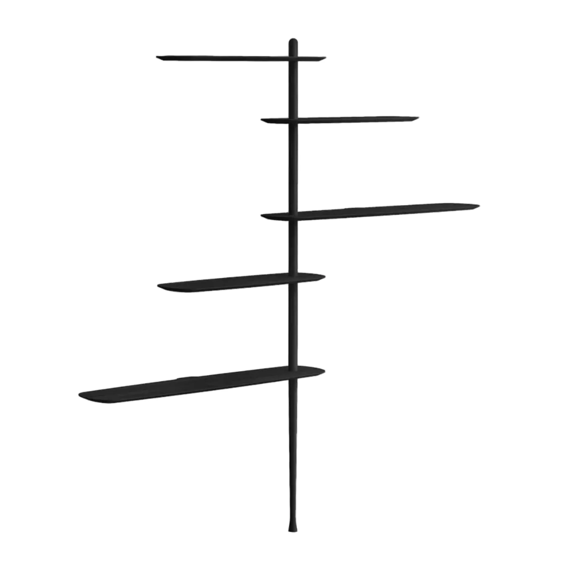 Regał ścienny UNICA - CONFIGURATION 10 czarny fornir jesionowy