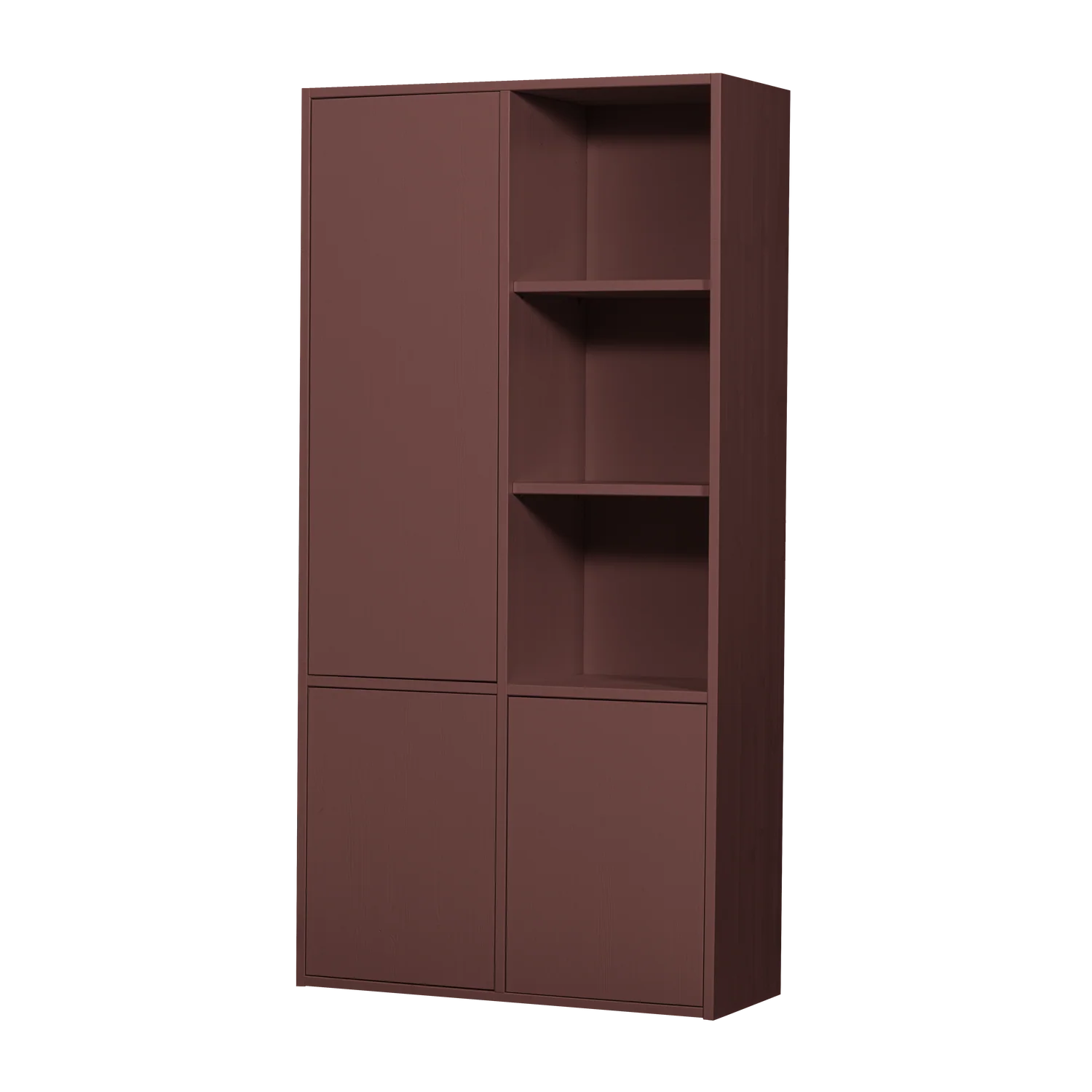 Regał z szafkami MEREL burgundowy - Image 3