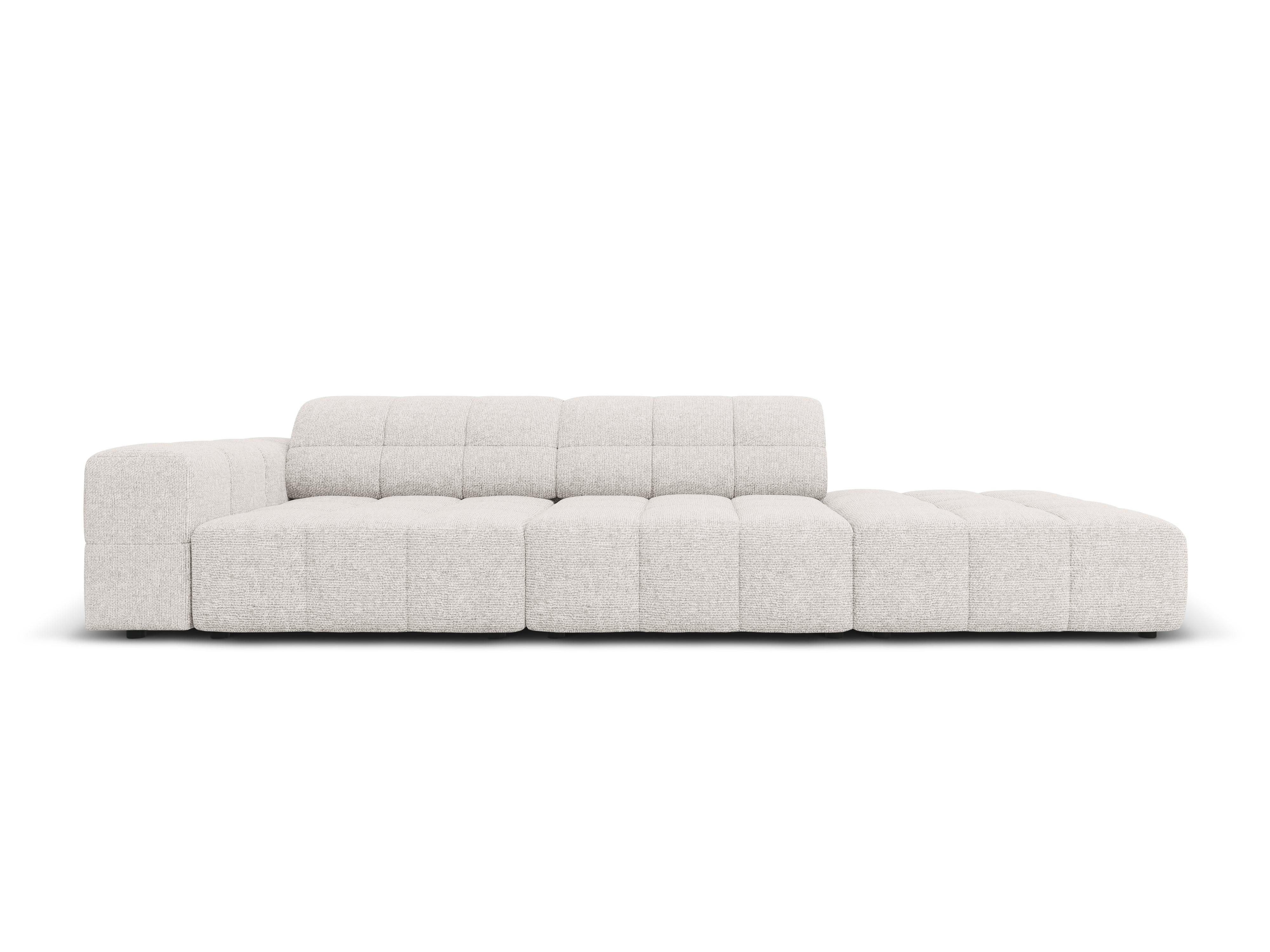 Sofa prawostronna 3-osobowa CHICAGO jasnoszary szenil - Image 10