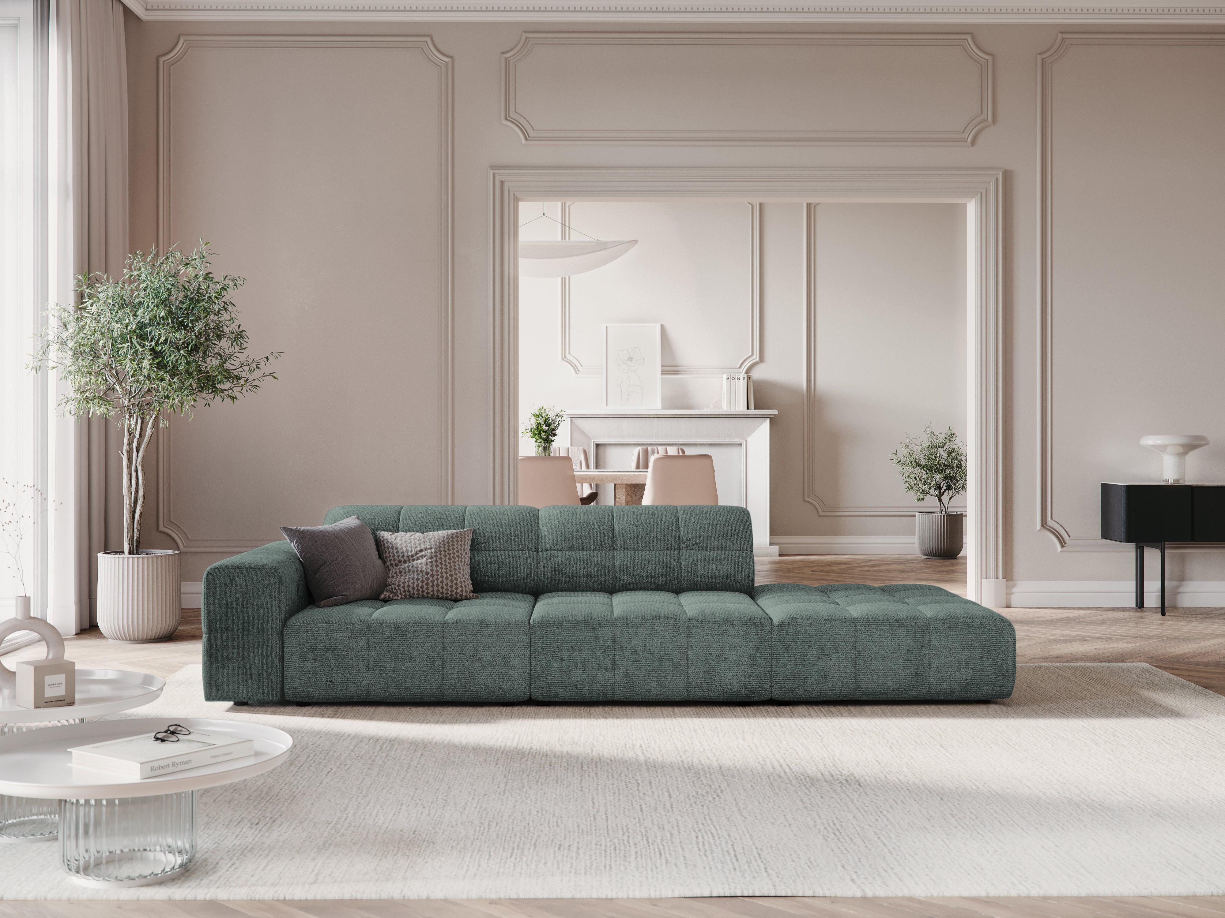 Sofa prawostronna 3-osobowa CHICAGO petrol szenil - Image 2